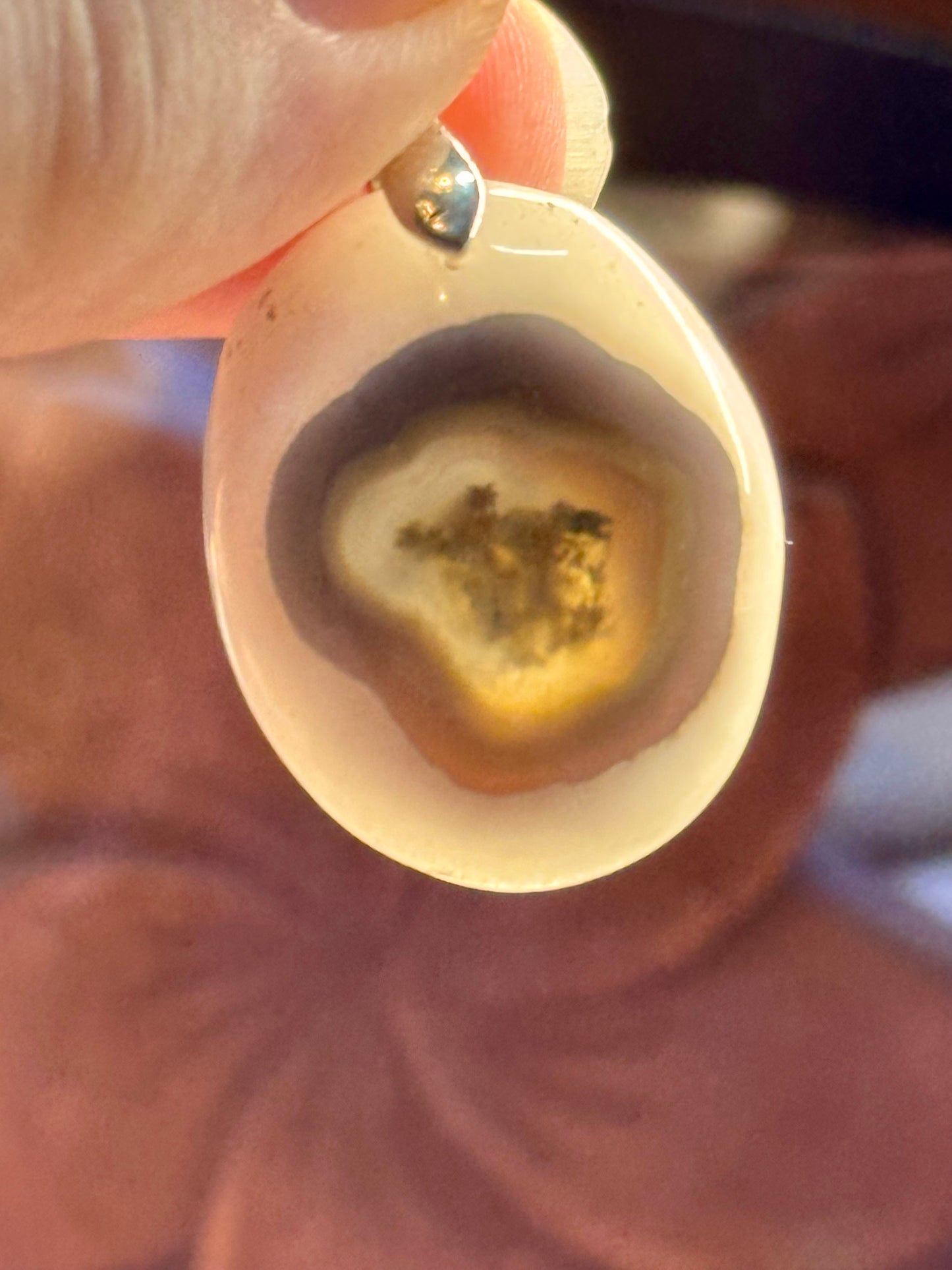 Pendentif d’agate avec Dendrites