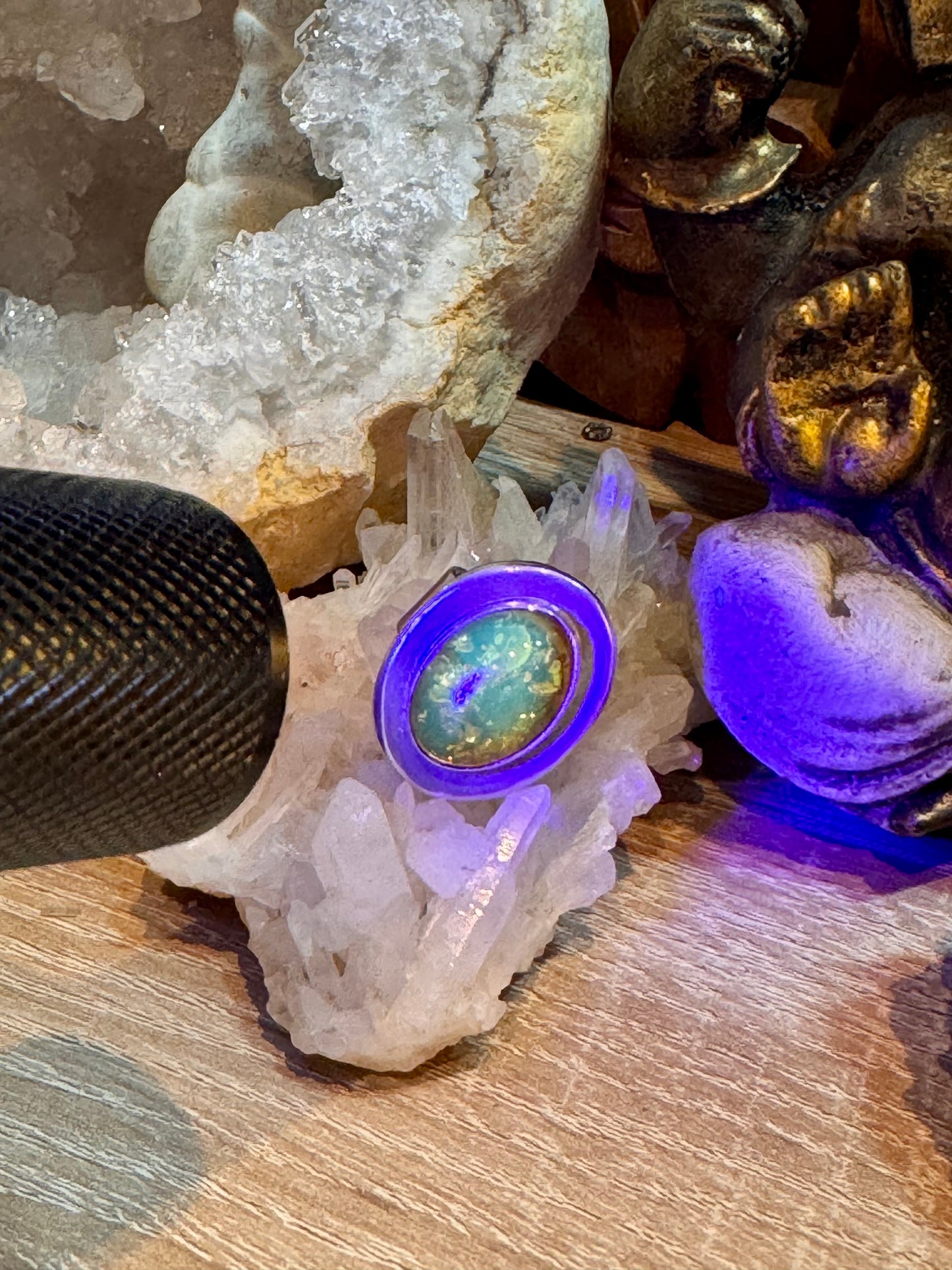 Bague en ambre T58