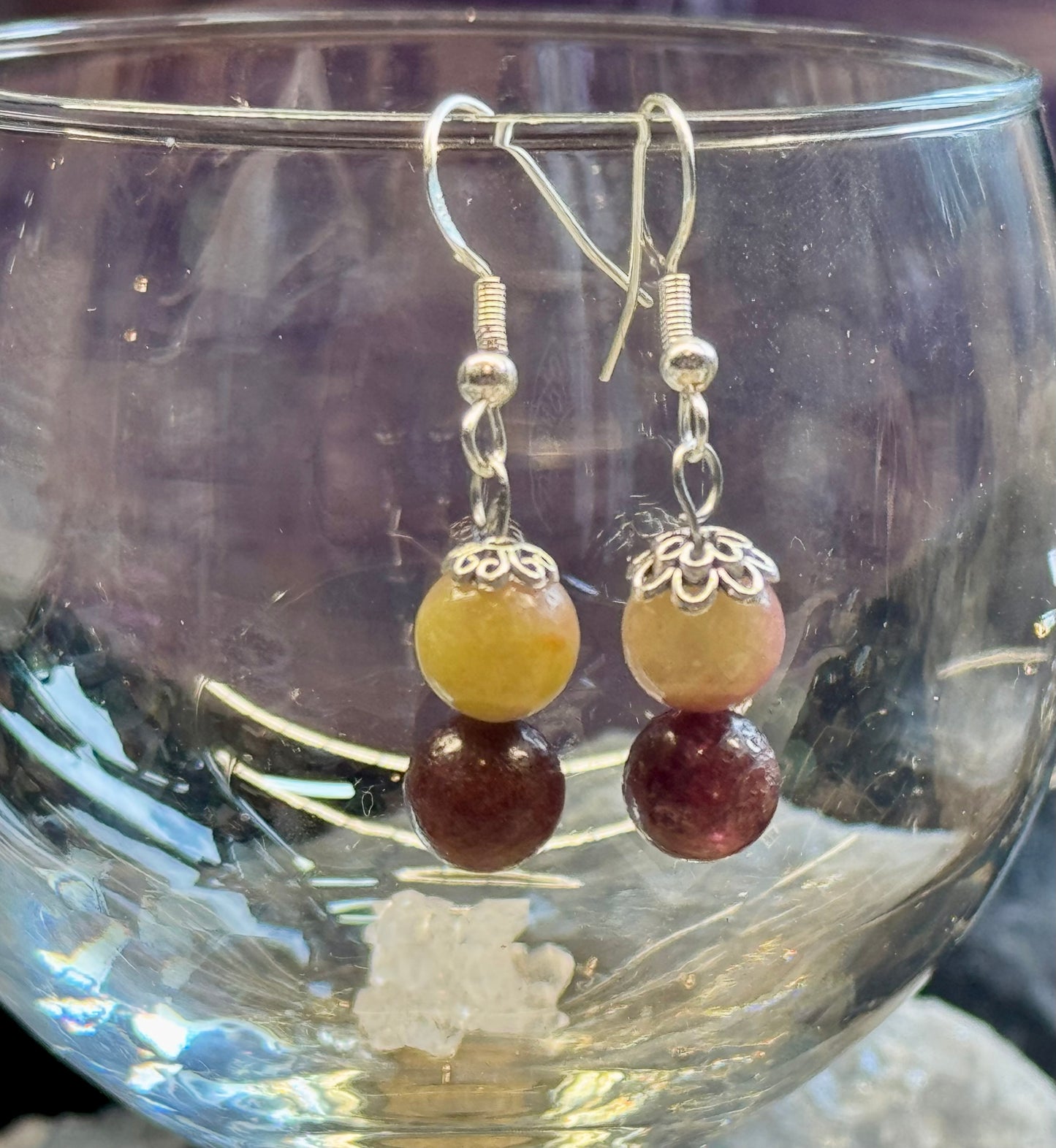 Boucles d’oreilles Tourmaline Melon d’eau
