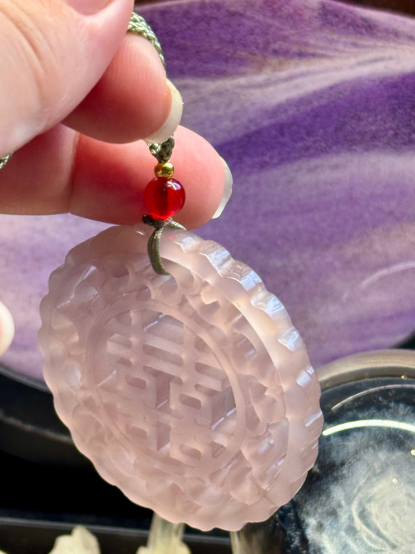 Pendentif en Quartz Rose