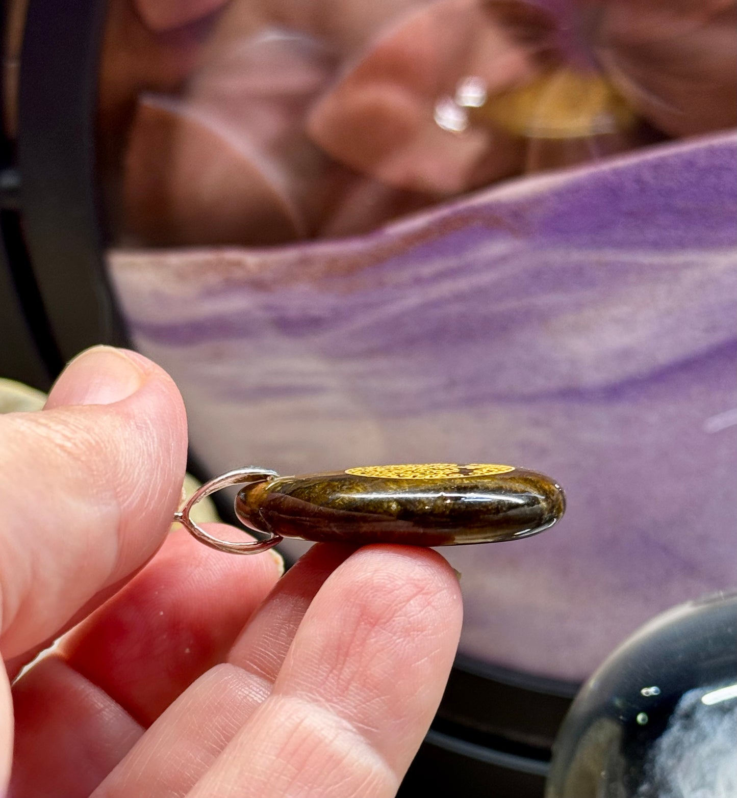 Pendentif goutte Œil de tigre