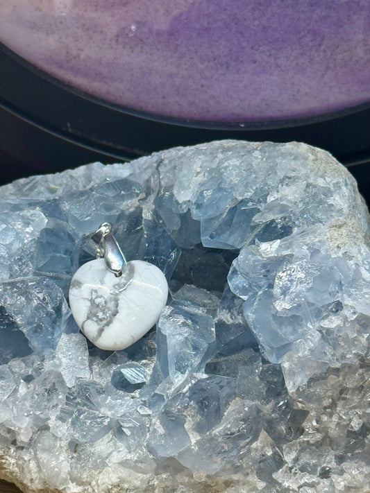 Pendentif Cœur en Howlite
