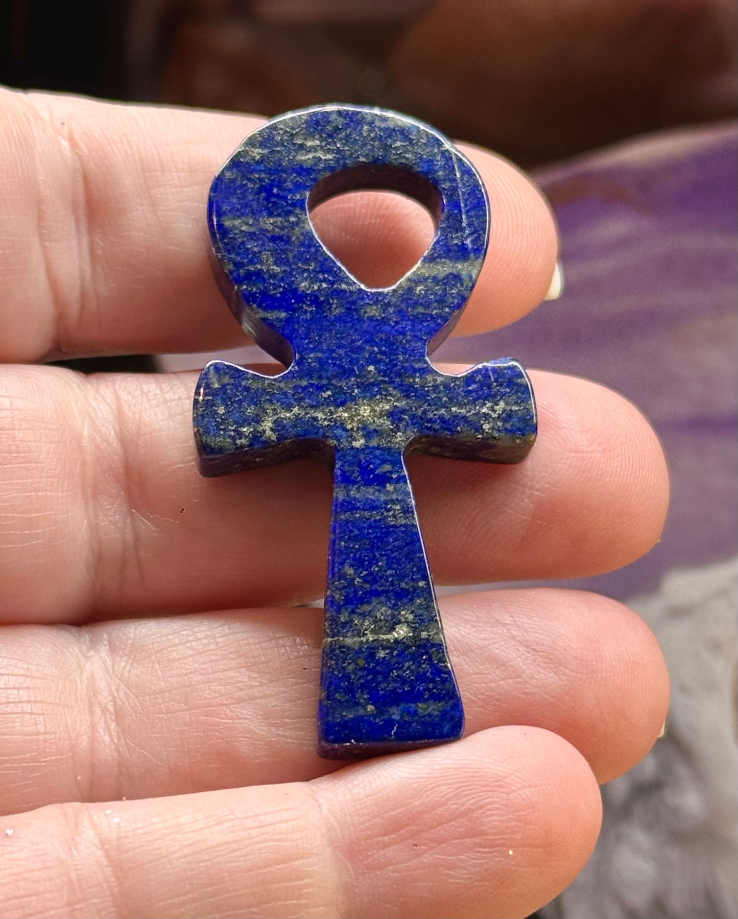 Croix de Ânkh en Lapis Lazuli 2