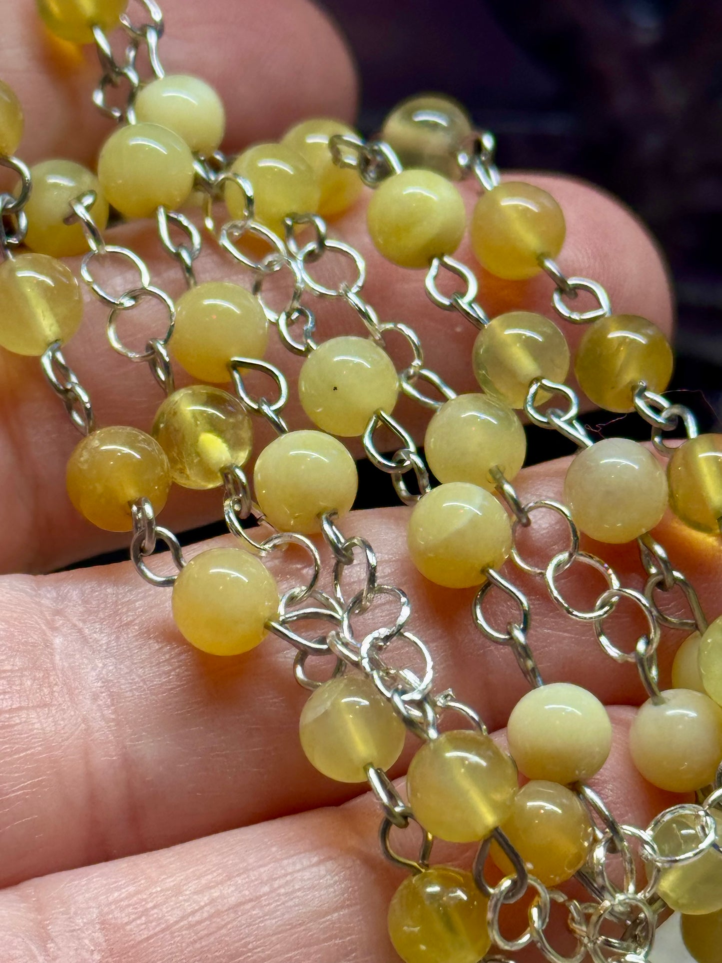 Rosaire en Opale Jaune