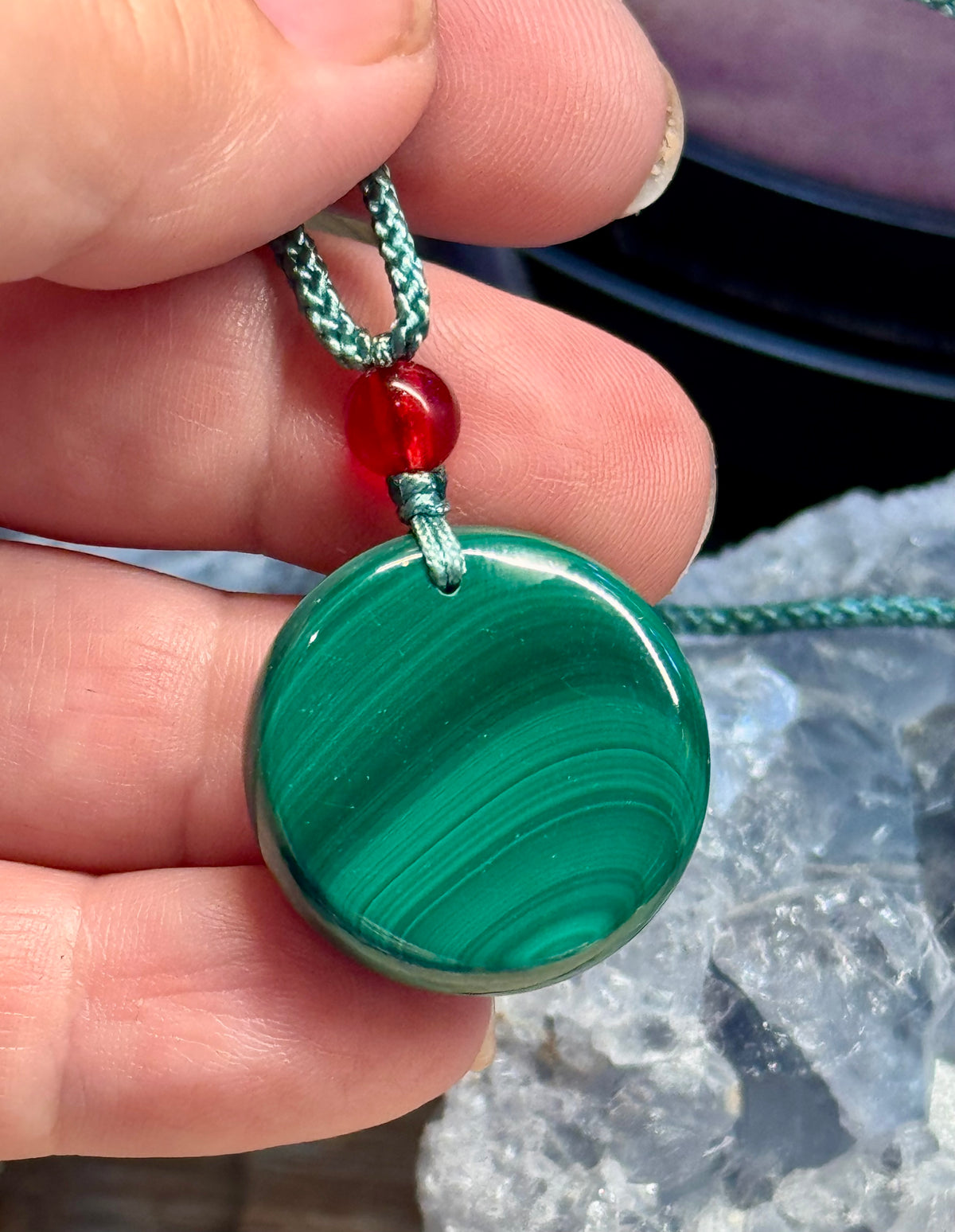 Collier ajustable Malachite 1