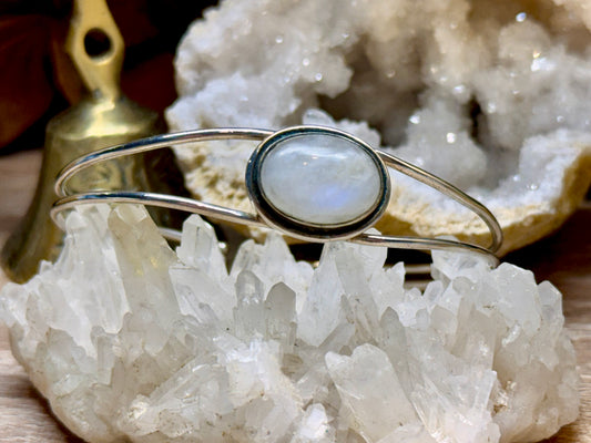Bracelet jonc pierre de lune