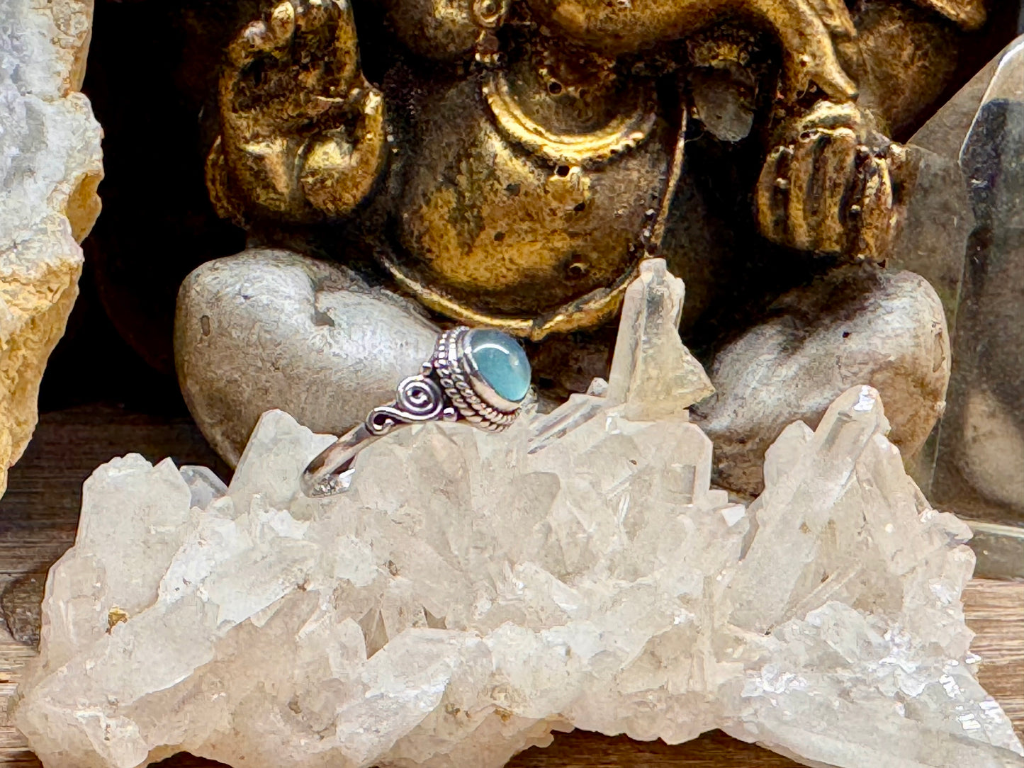 Bague calcédoine T56