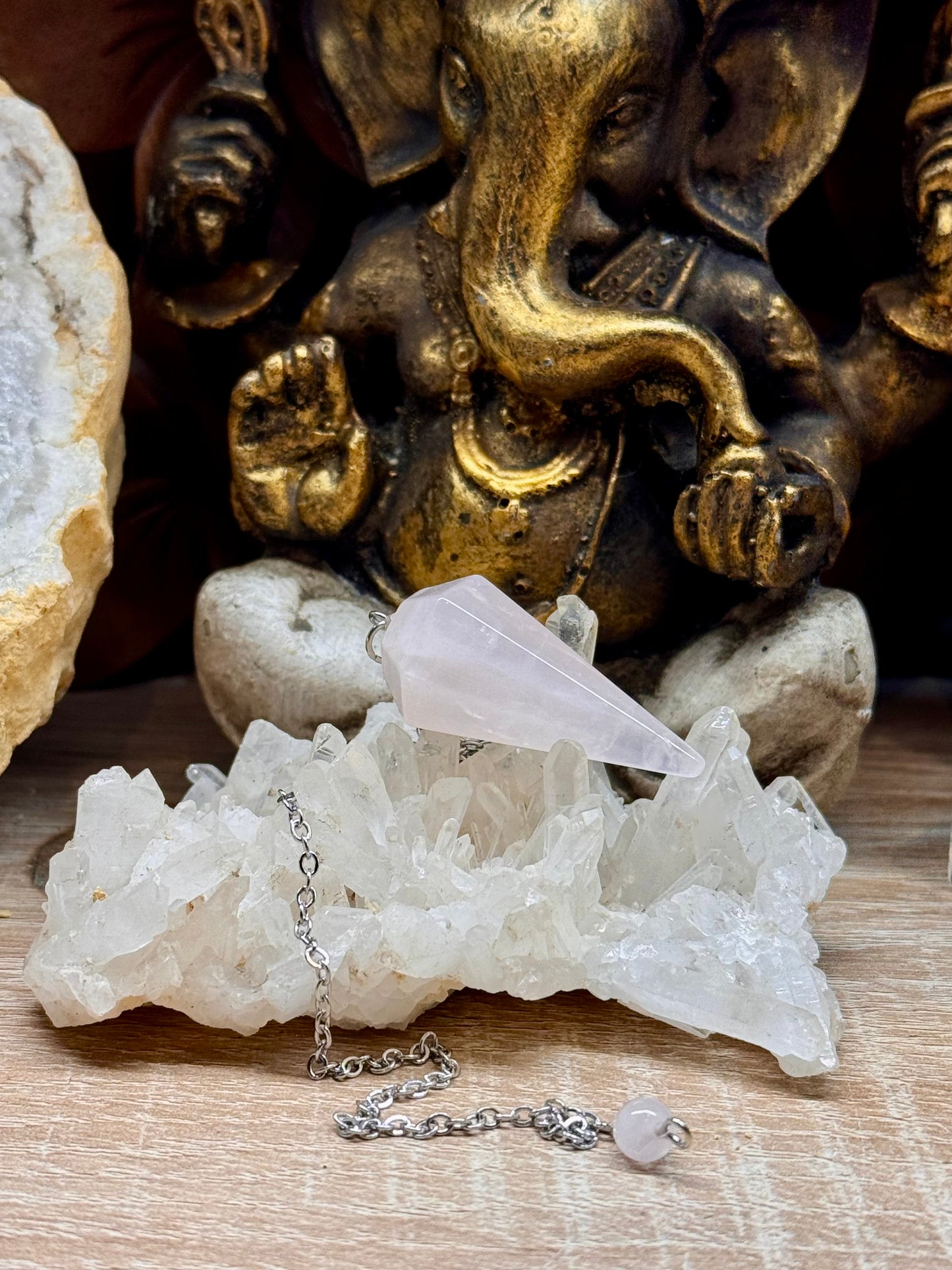 Pendule conique Quartz Rose