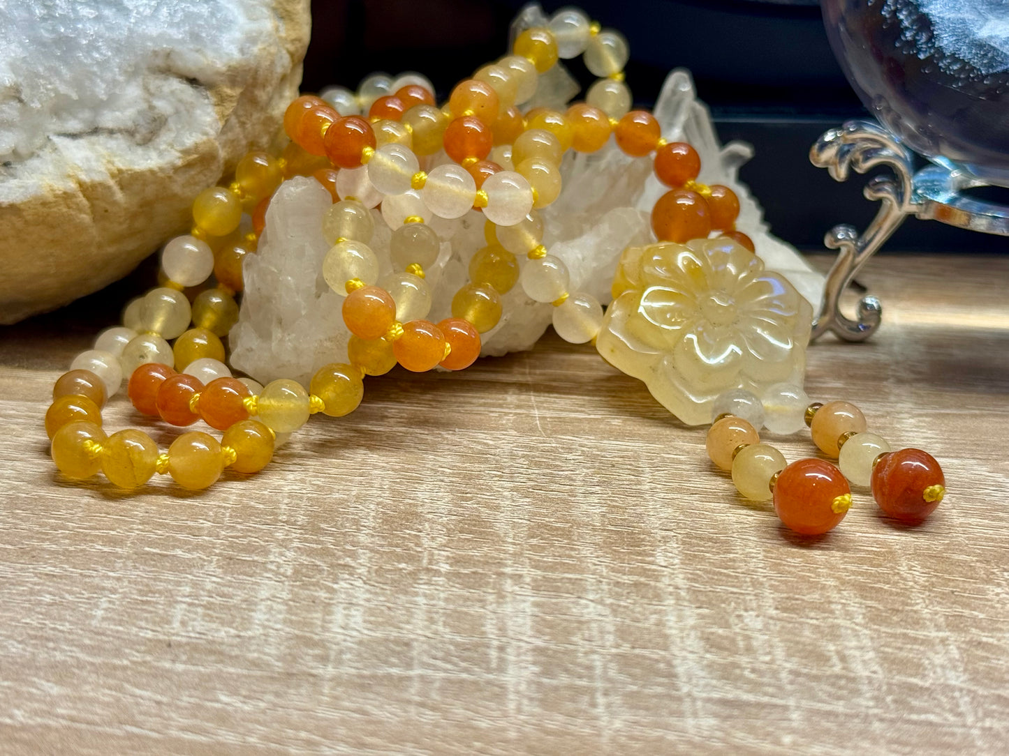 Collier en Aventurine Jaune et Orange