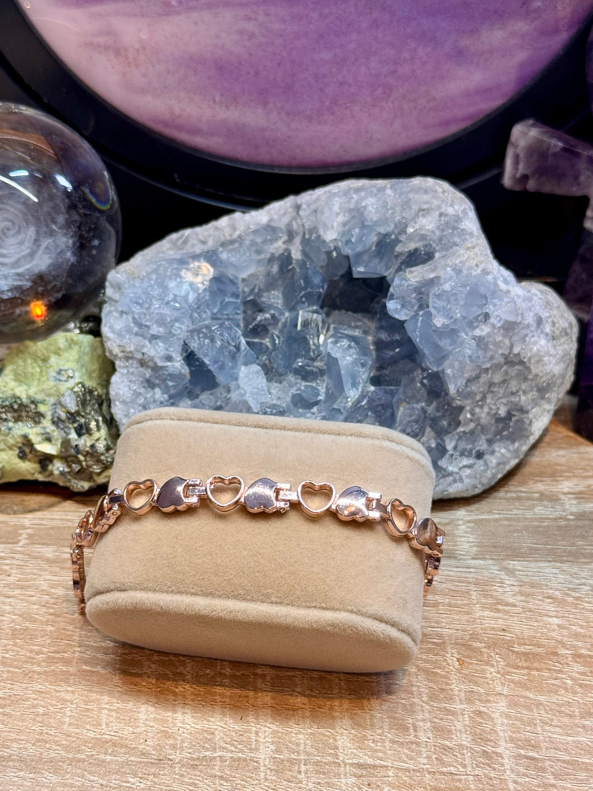 Bracelet magnétique avec aimants - cœurs