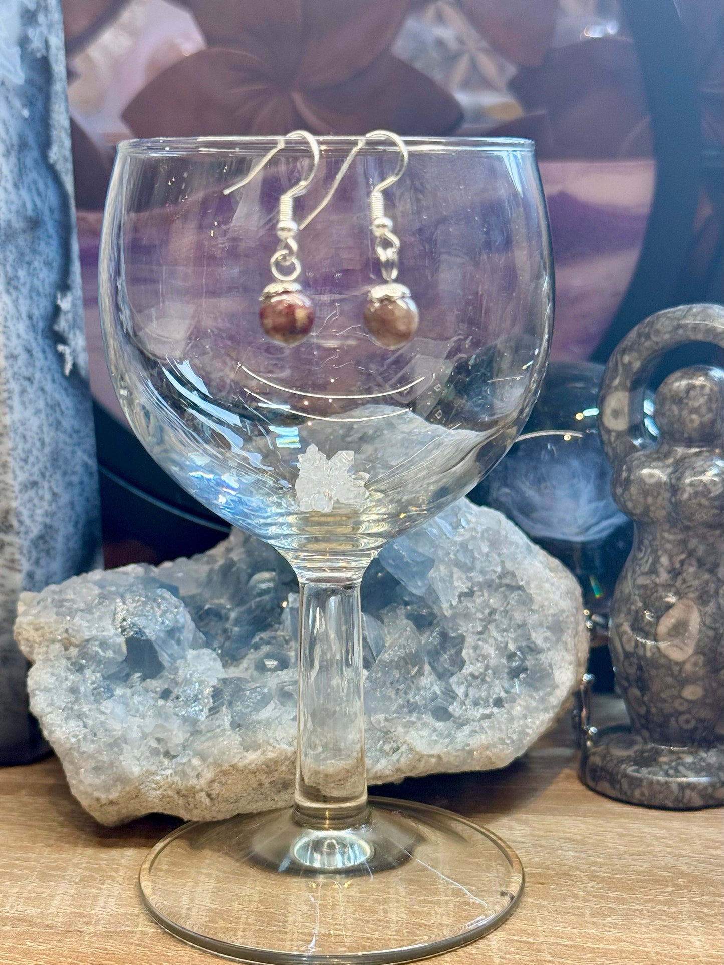 Boucles d’oreilles Tourmaline Rose