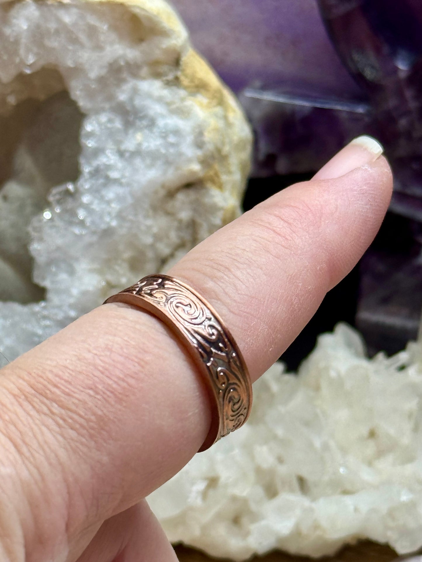 Bague magnétique en cuivre ajustable