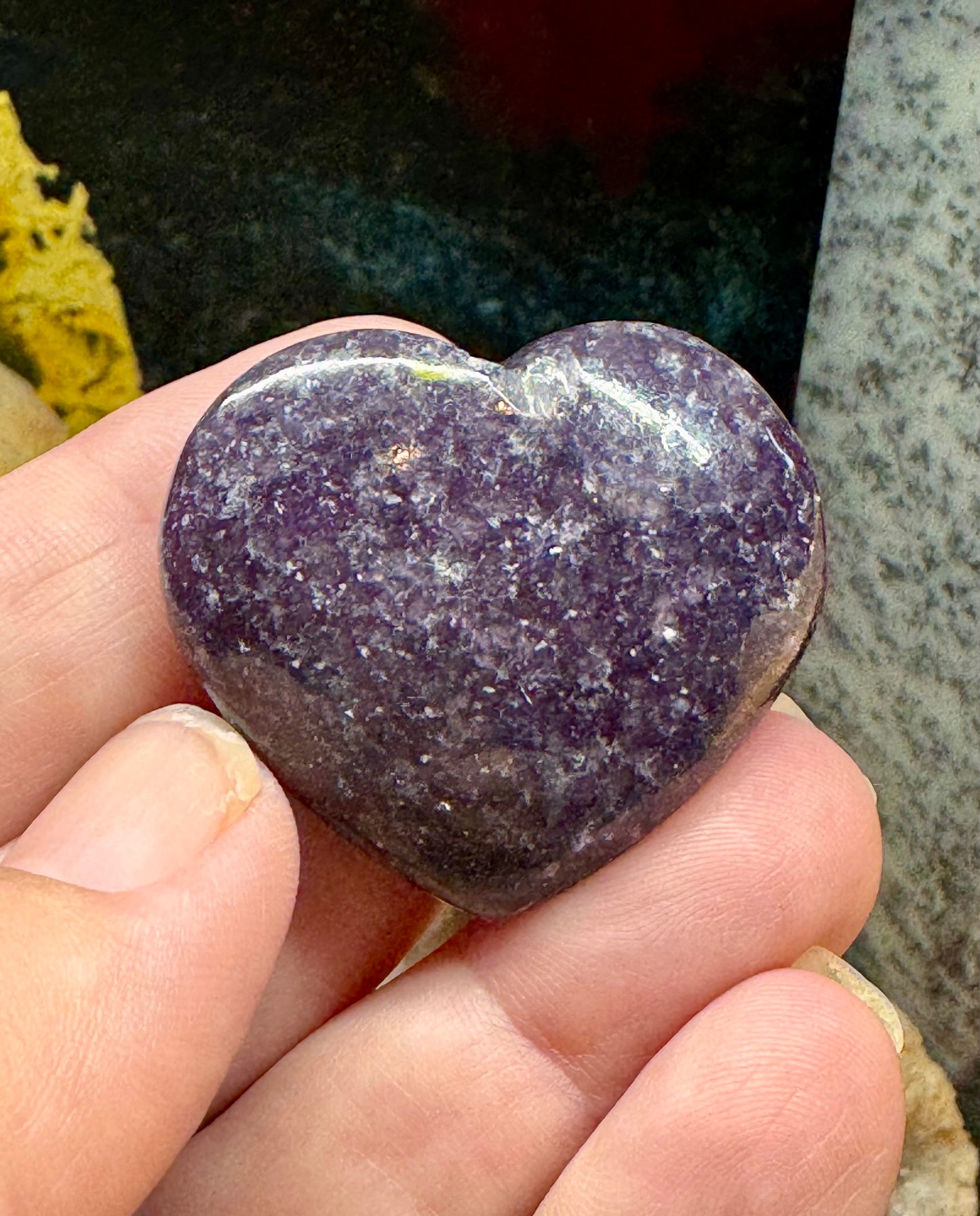 Cœur de lépidolite