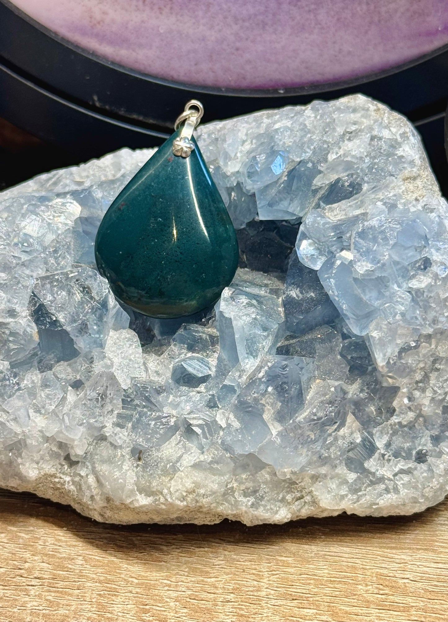 Pendentif de Jaspe Héliotrope