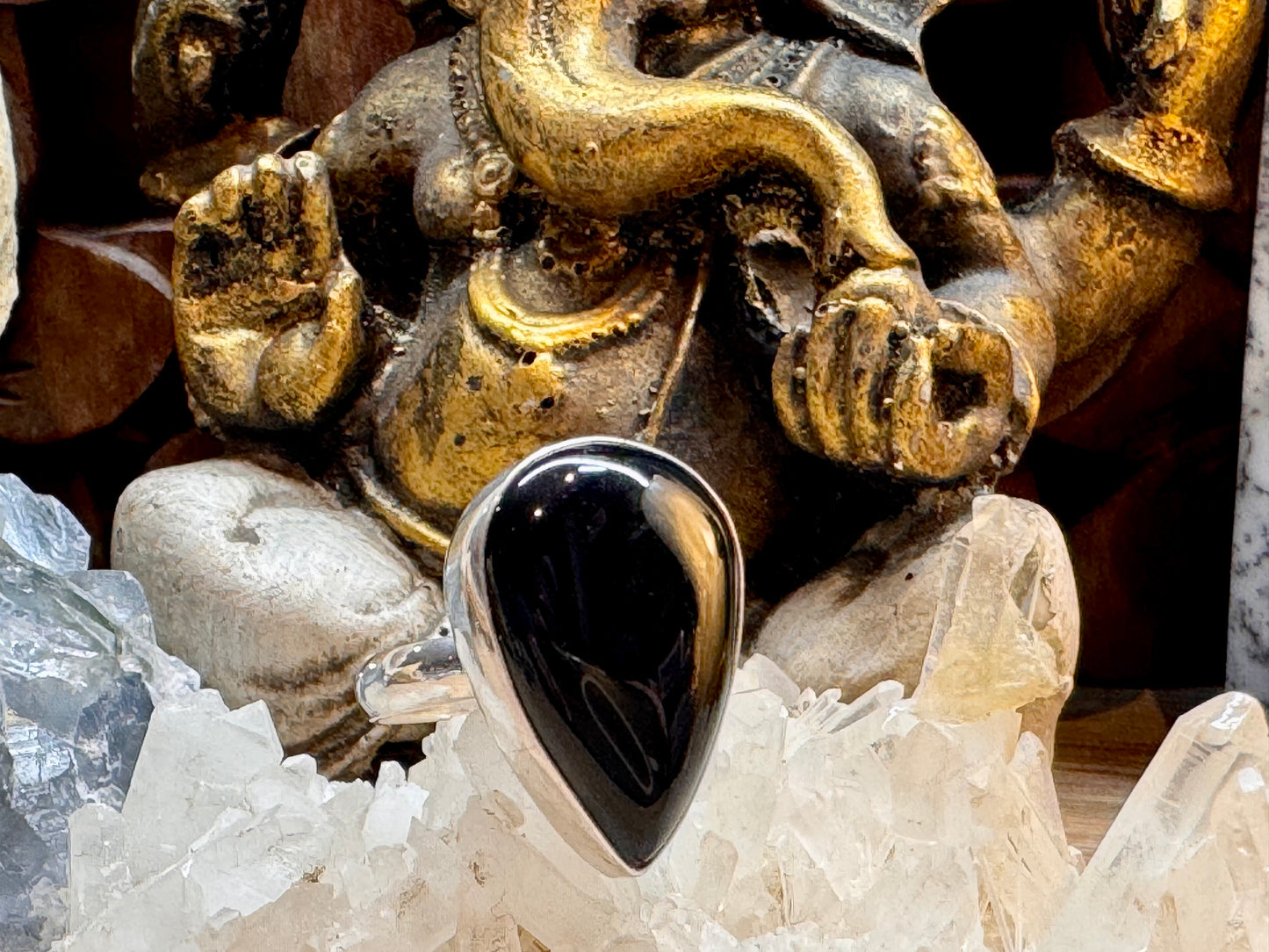 Bague en onyx noir