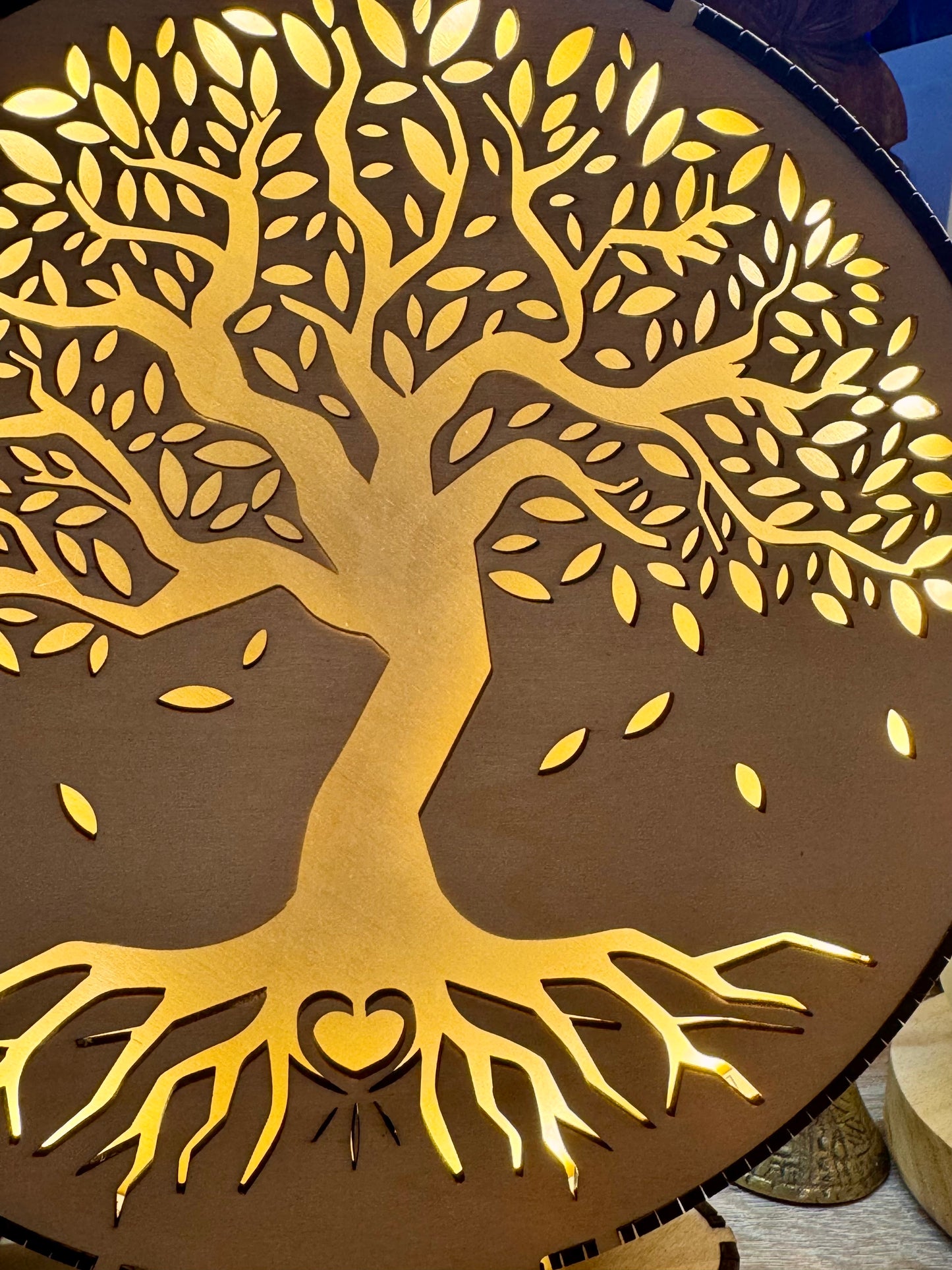 Lampe en bois Arbre de vie