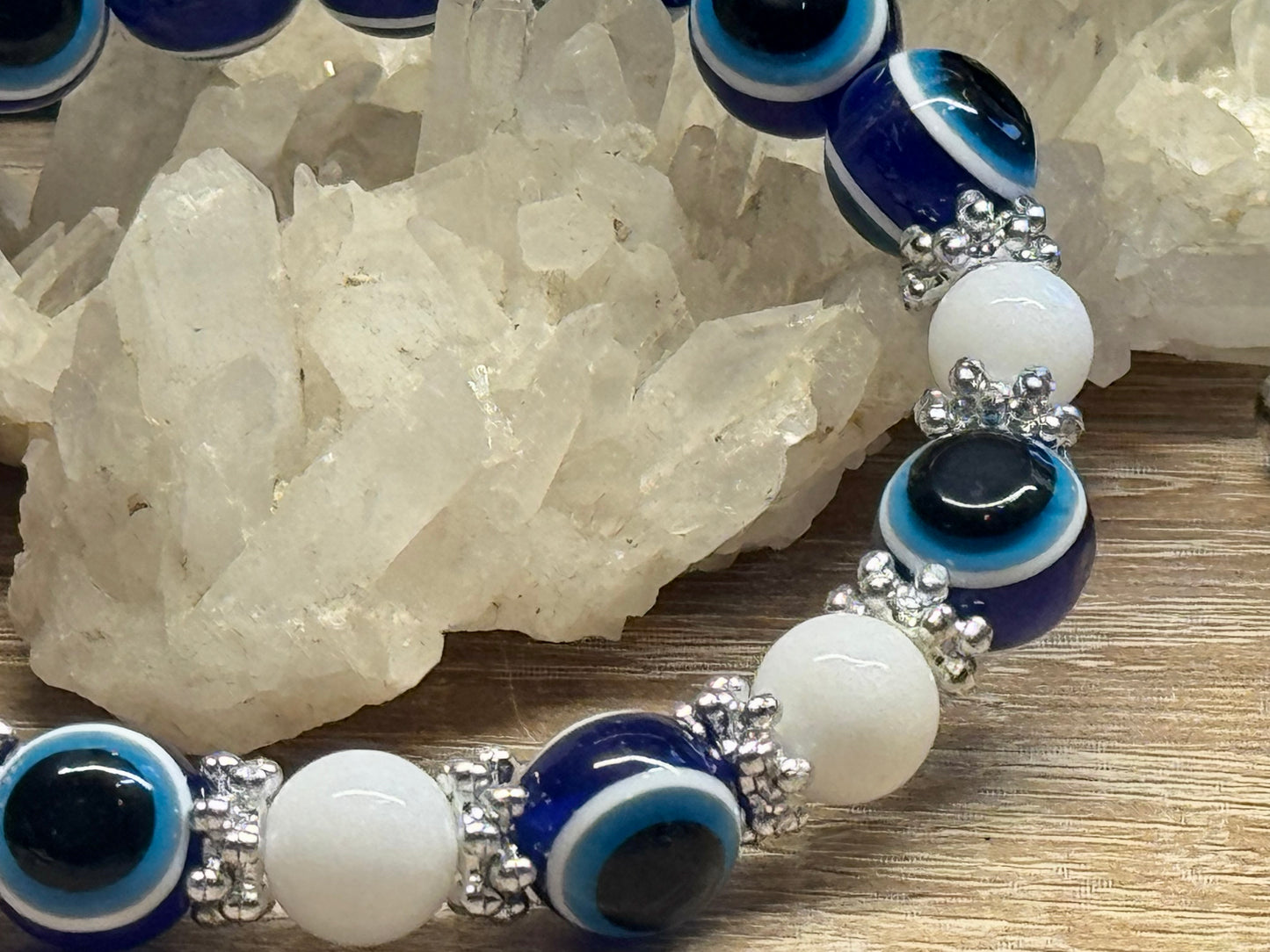 Bracelet de protection Oeil Grec et Quartzite