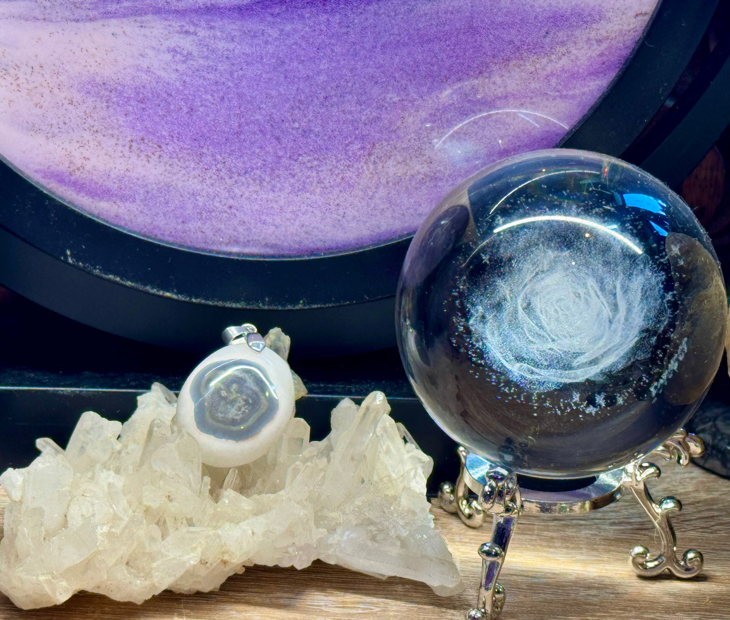 Pendentif d’agate avec Dendrites
