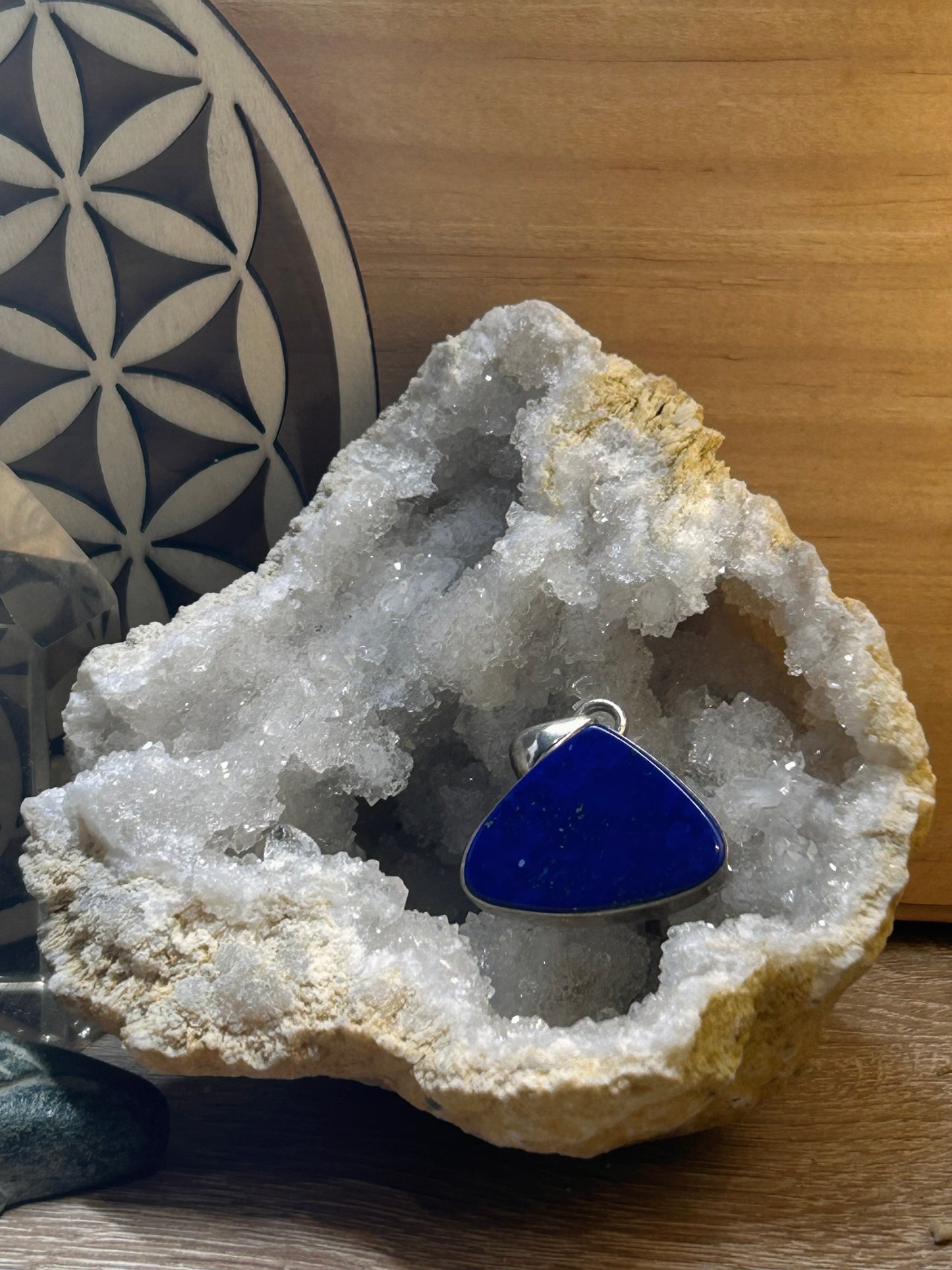 Pendentif de lapis-lazuli certi argent 925