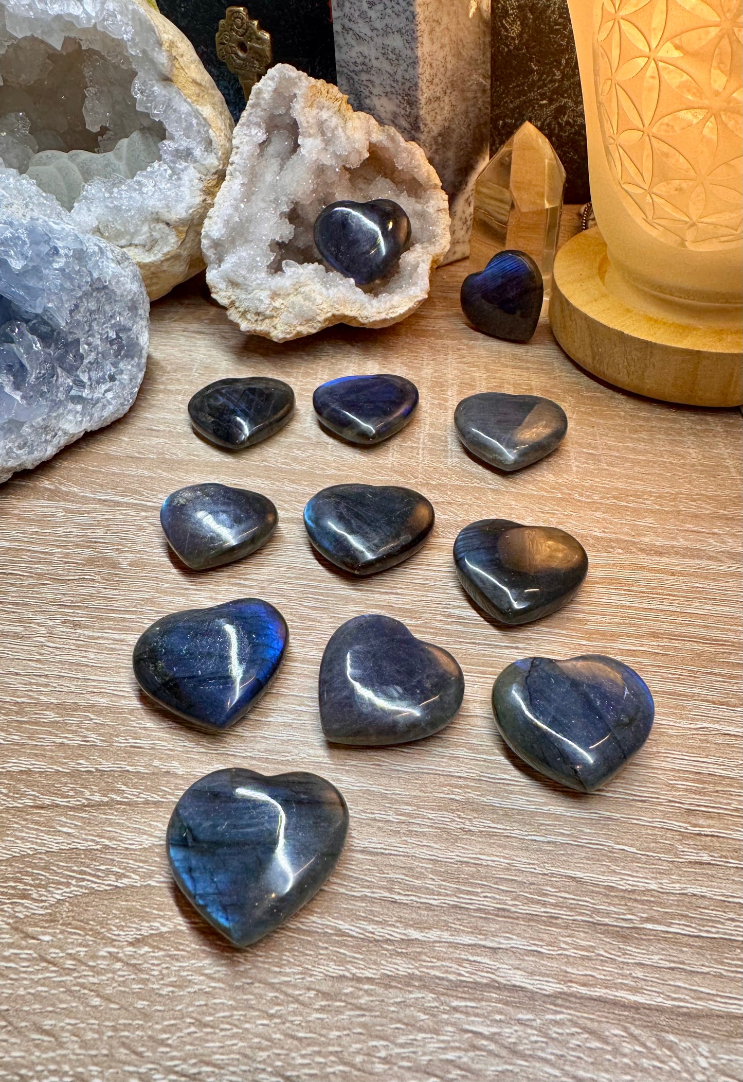 Cœur en labradorite