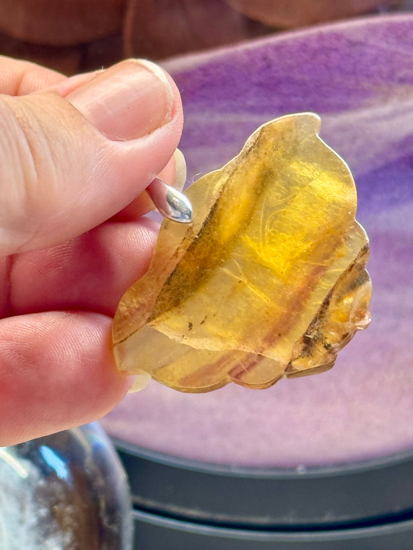Papillon en Fluorine Jaune