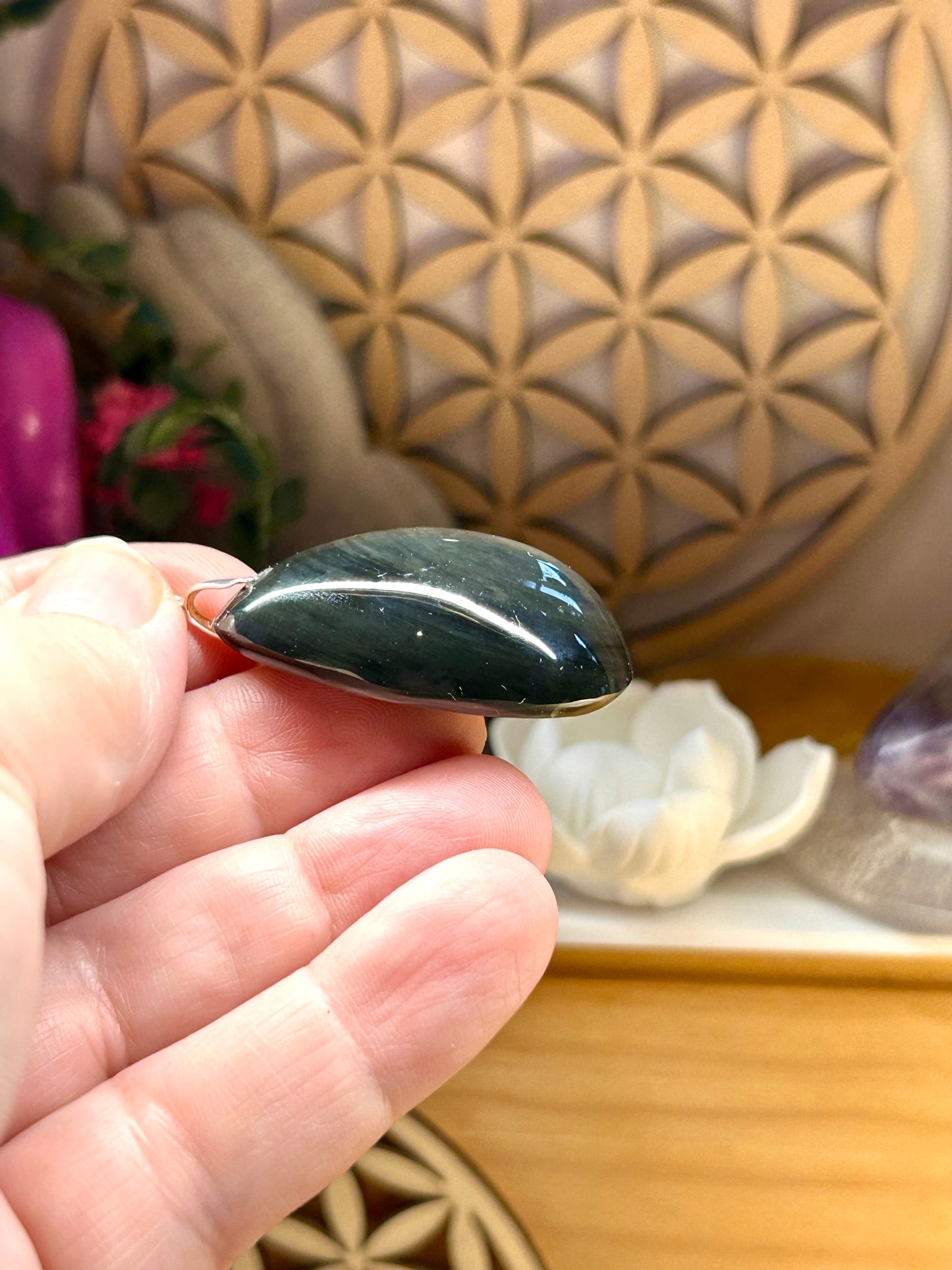 Pendentif d’obsidienne œil céleste