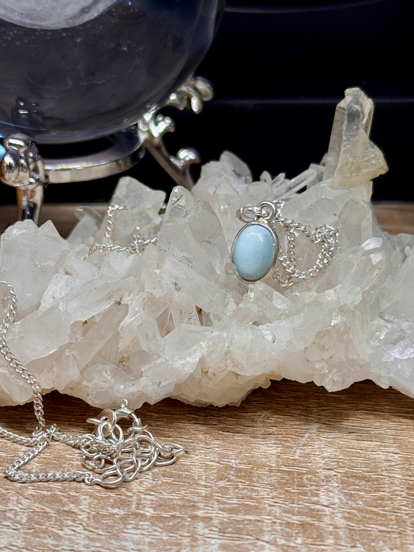 Collier pendentif de Larimar