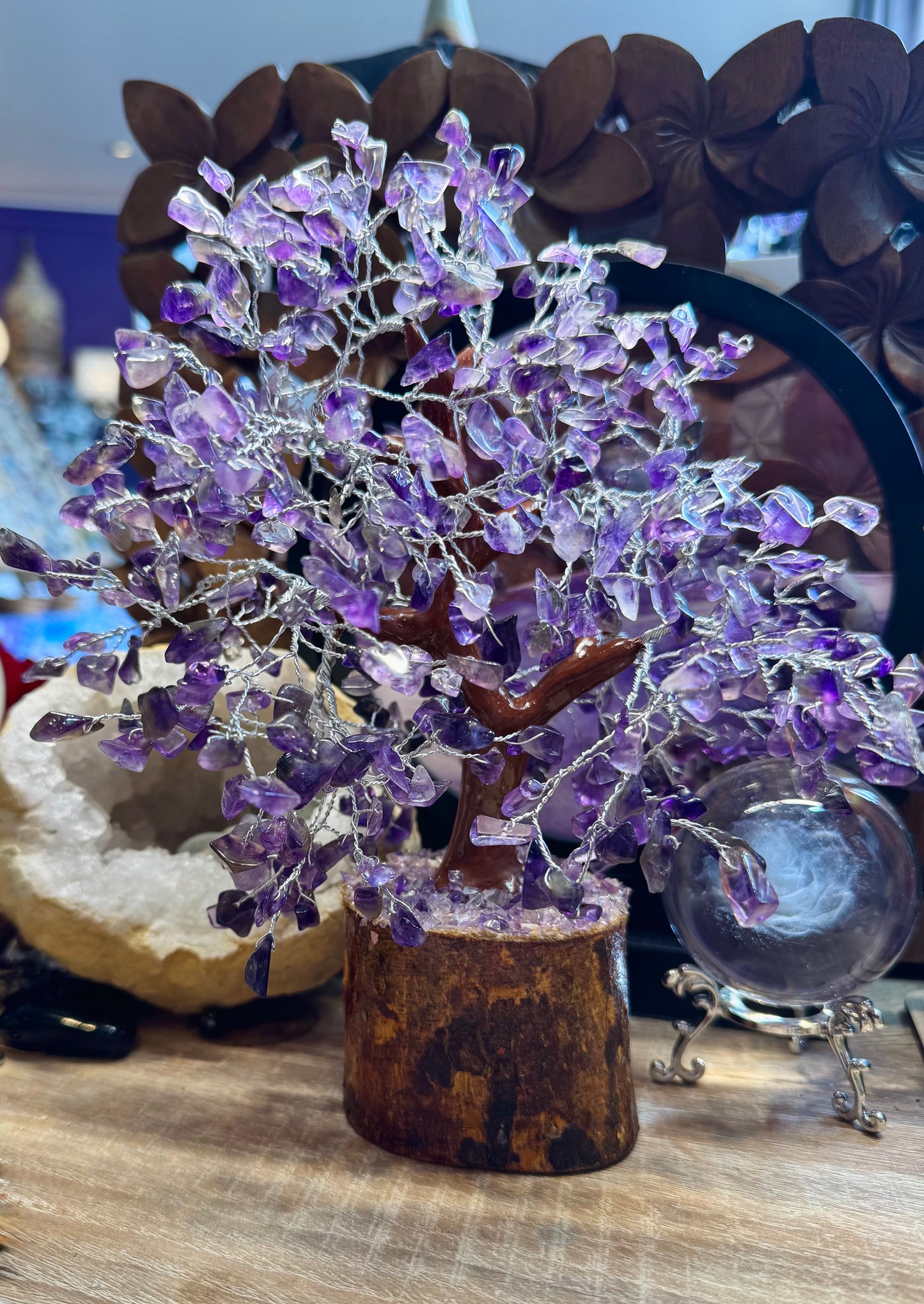 Arbre du bonheur en Améthyste