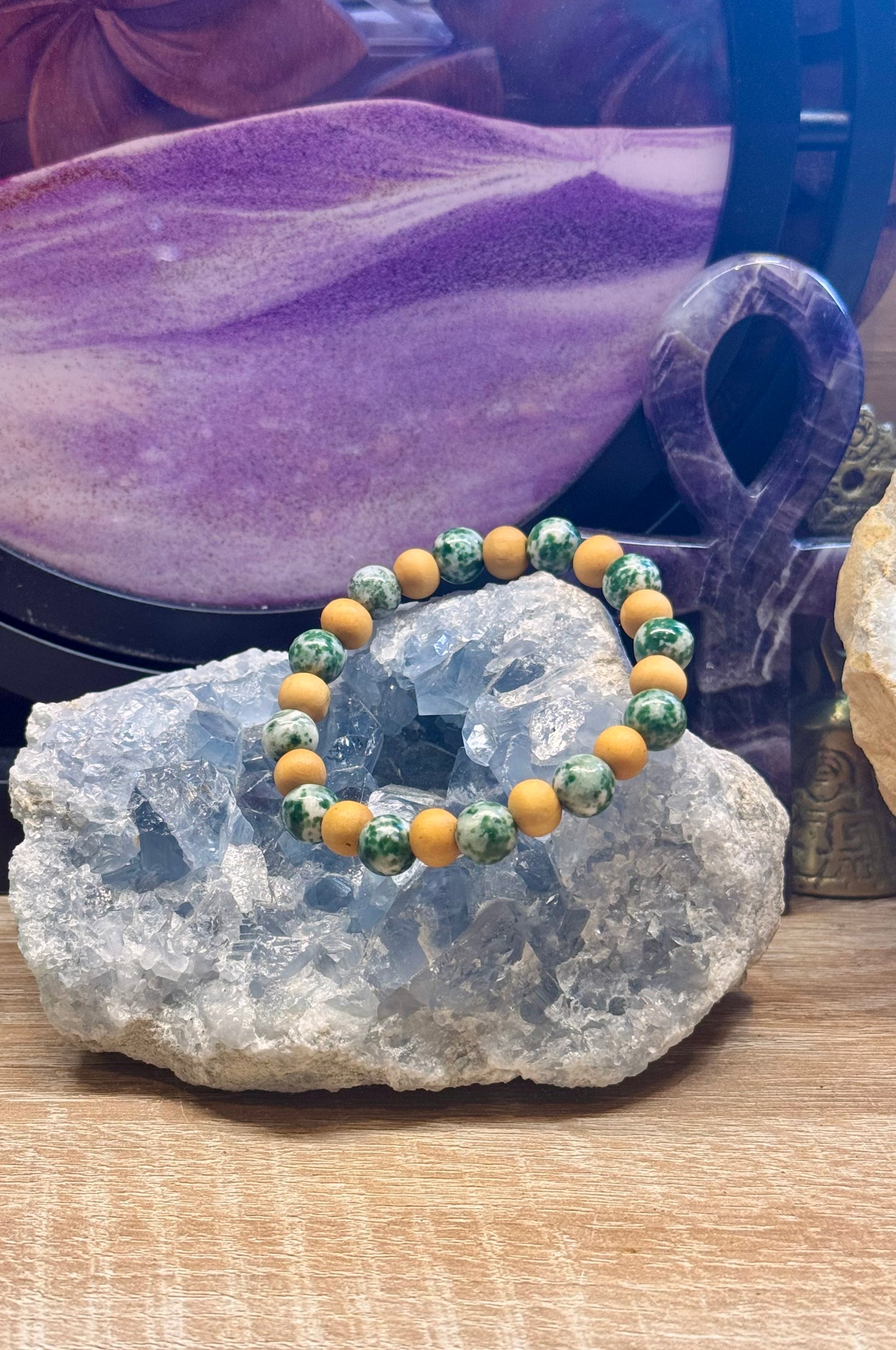 Bracelet de lithothérapie "Retrouver calme et Apaisement"