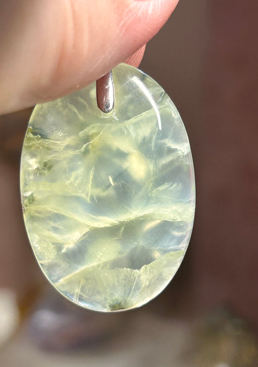 Pendentif de préhnite