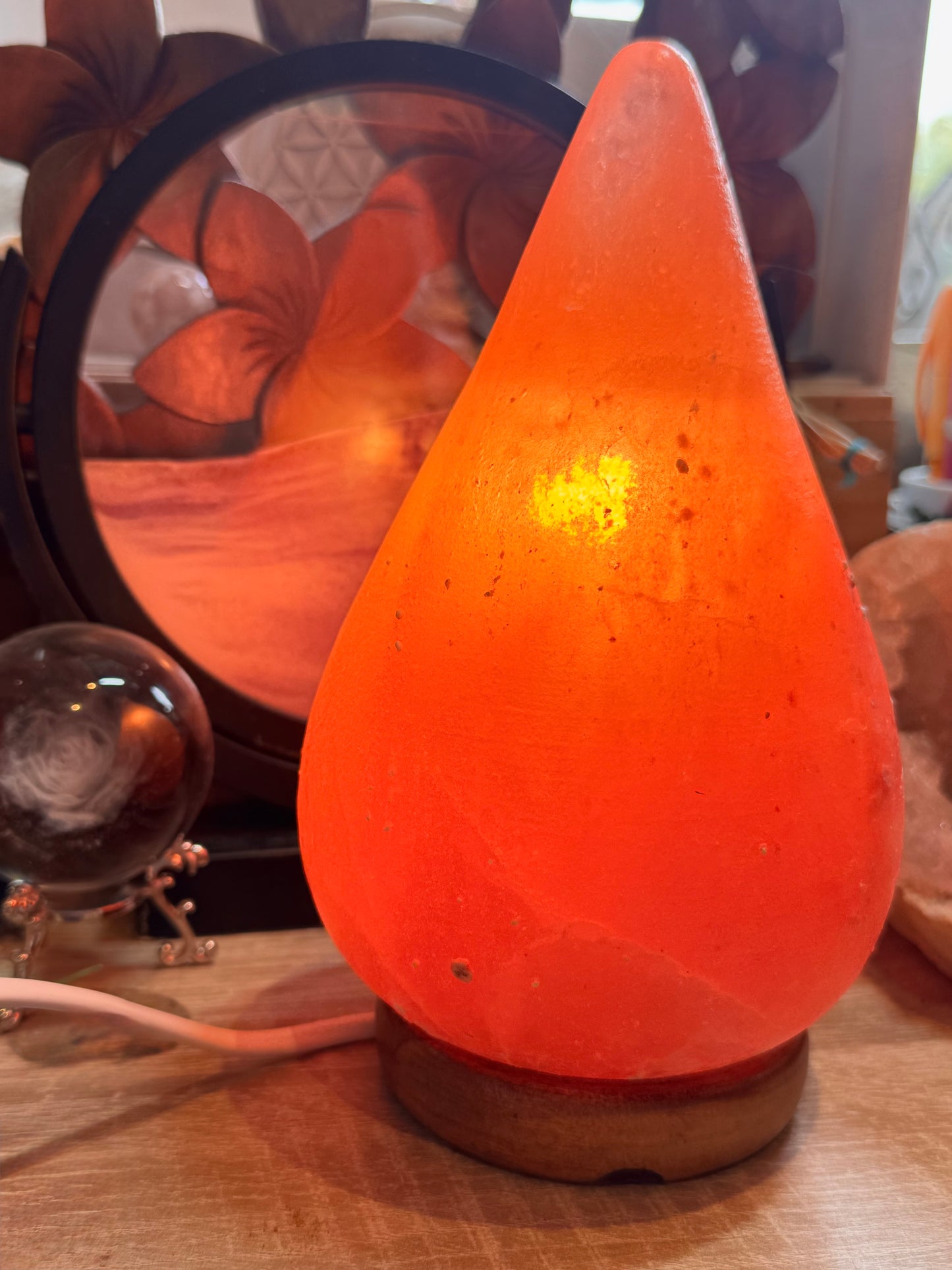 Lampe de sel en forme de goutte