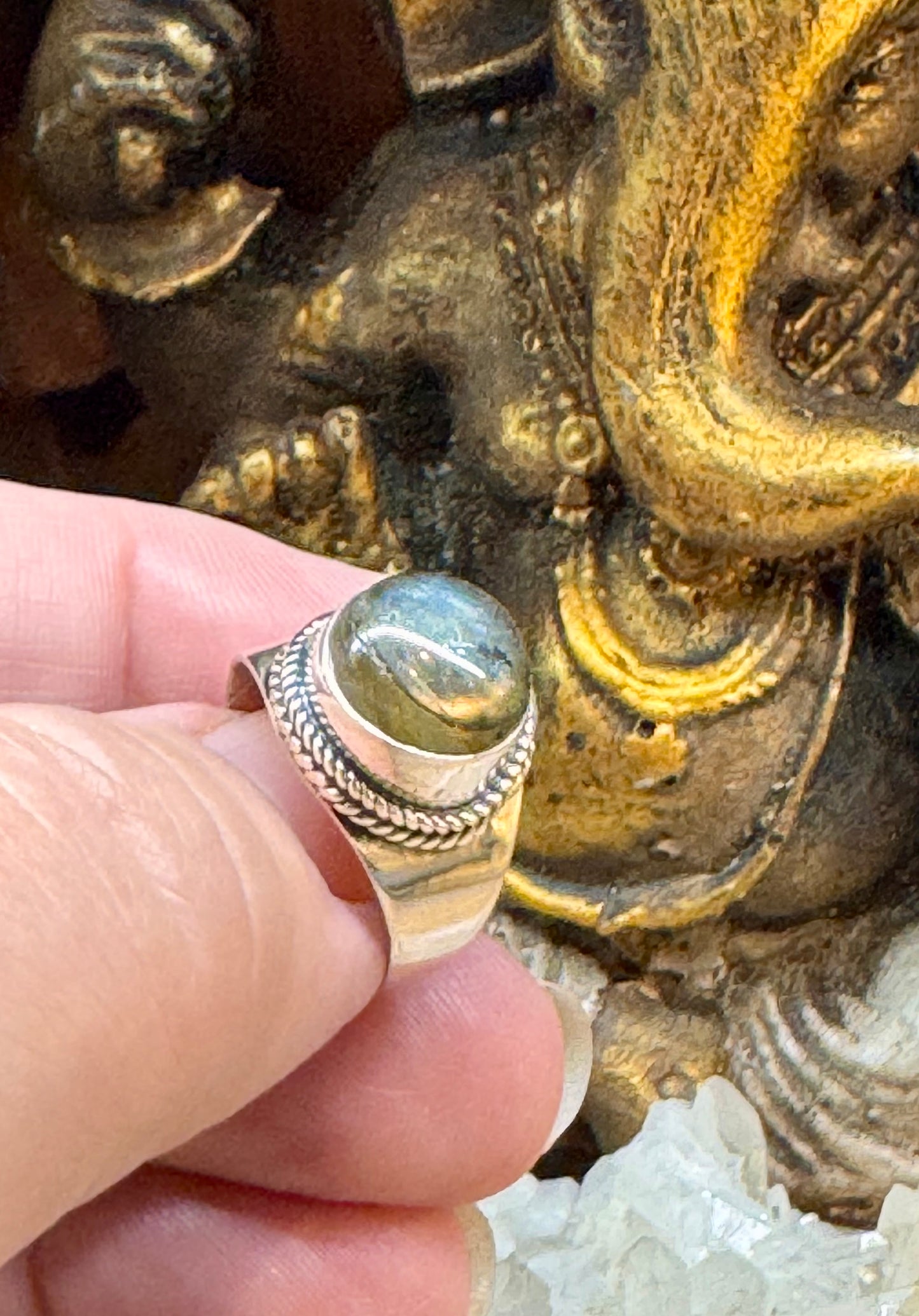 Chevalière labradorite