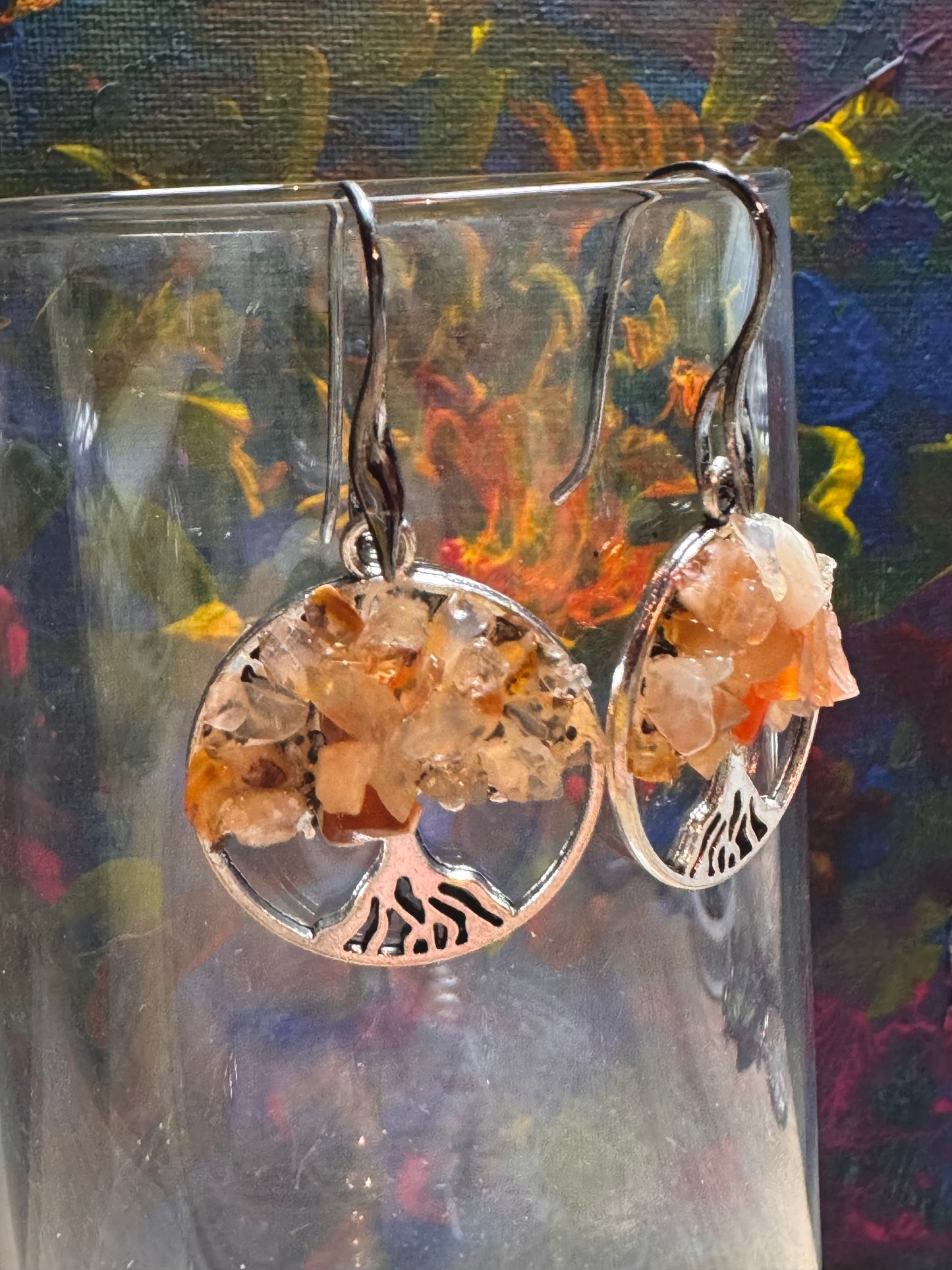 Boucles d’oreilles en argent et pierre de lune
