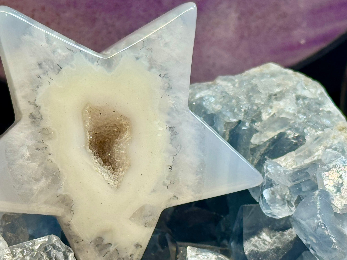 Agate druse en étoile