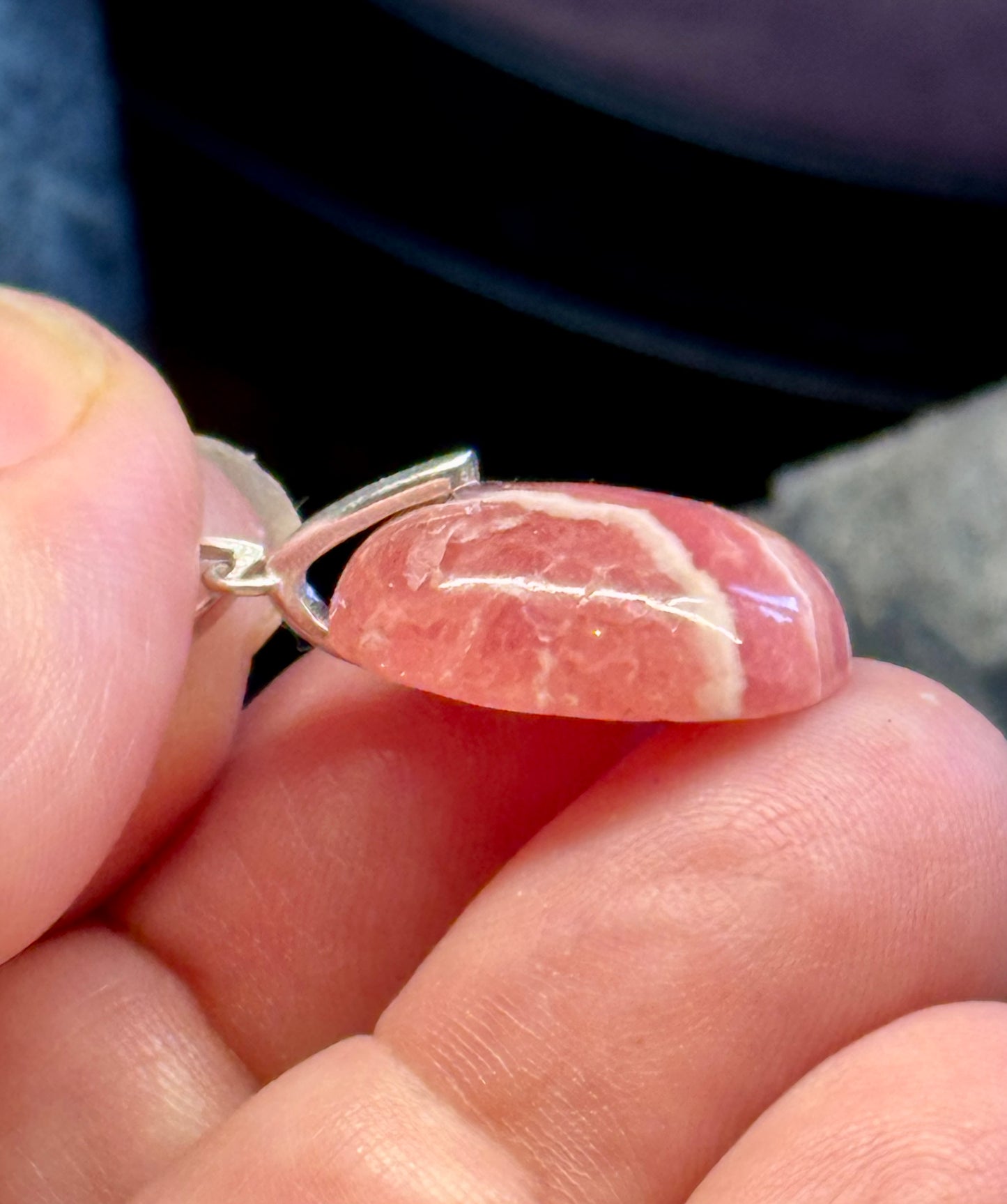 Pendentif de Rhodochrosite