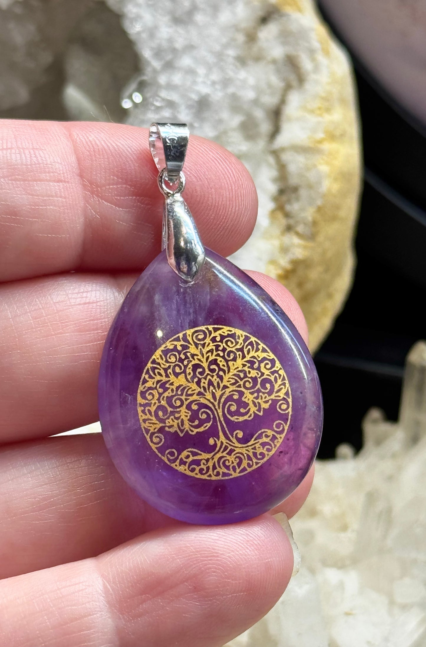 Pendentif goutte d’Améthyste