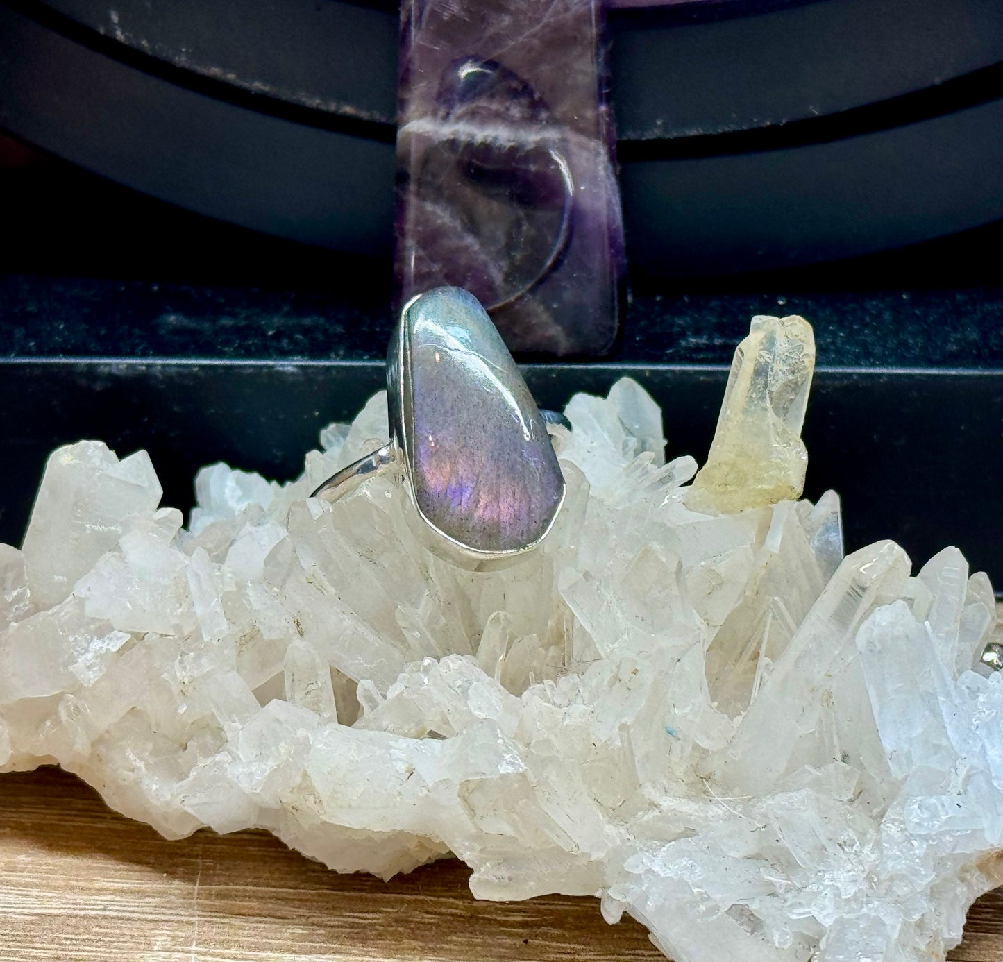 Bague Labradorite T52