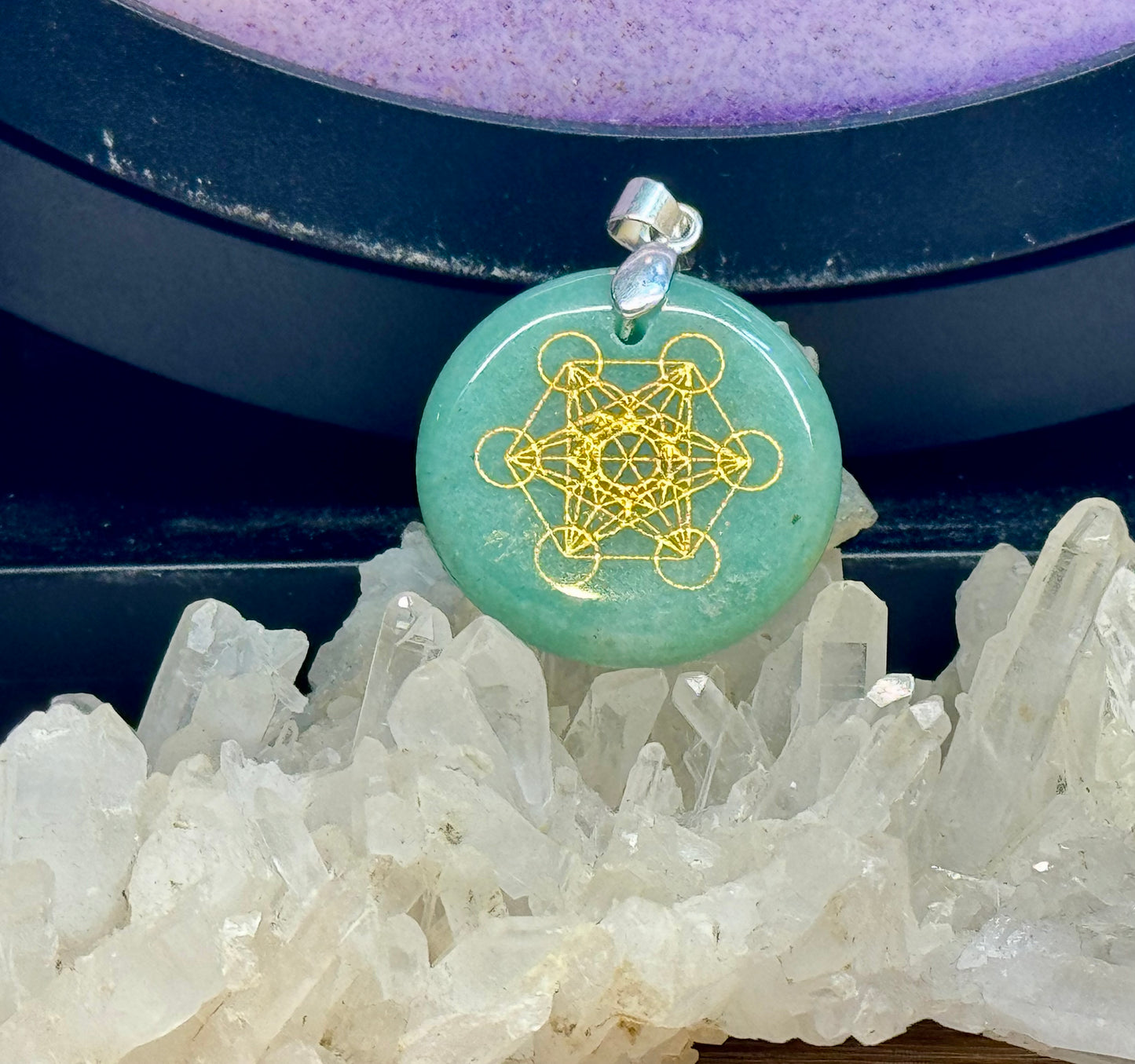 Pendentif en Aventurine verte - Métatron