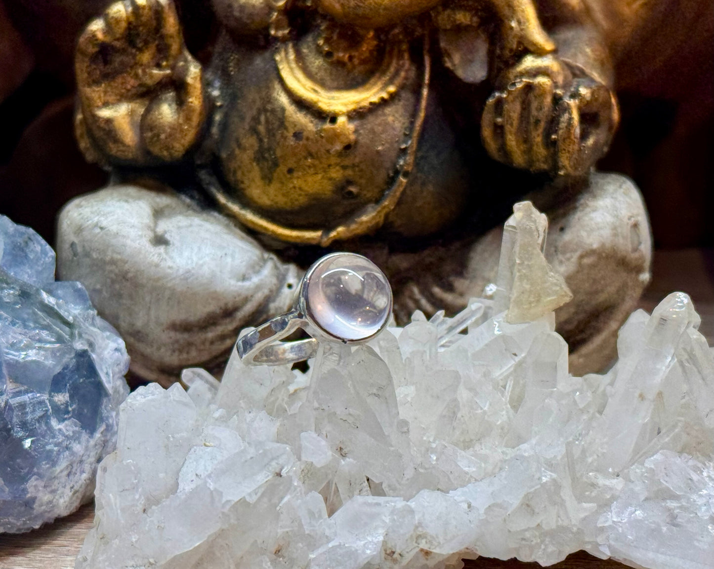 Bague Quartz Rose T53