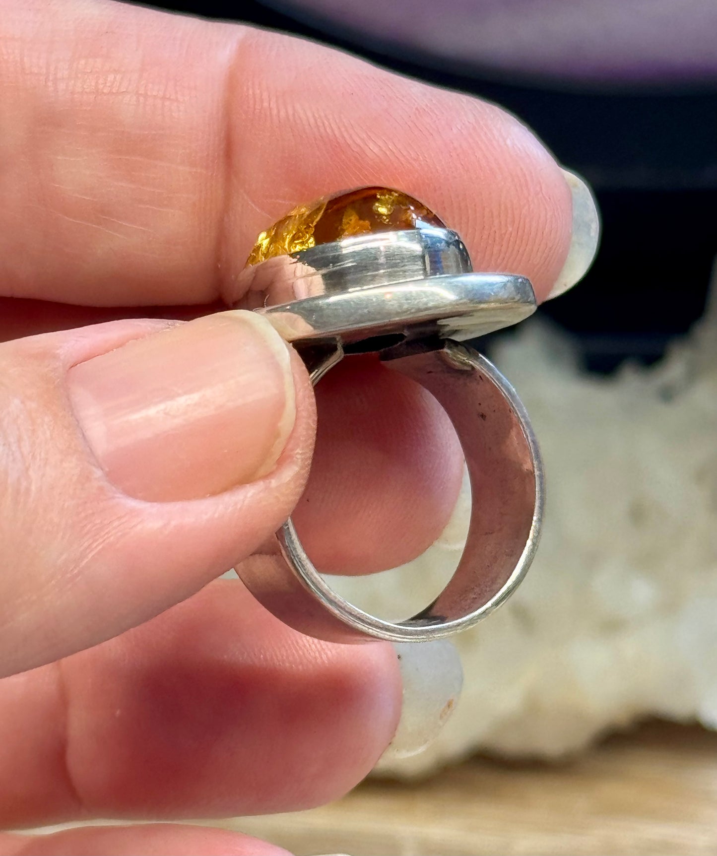Bague en Ambre T53