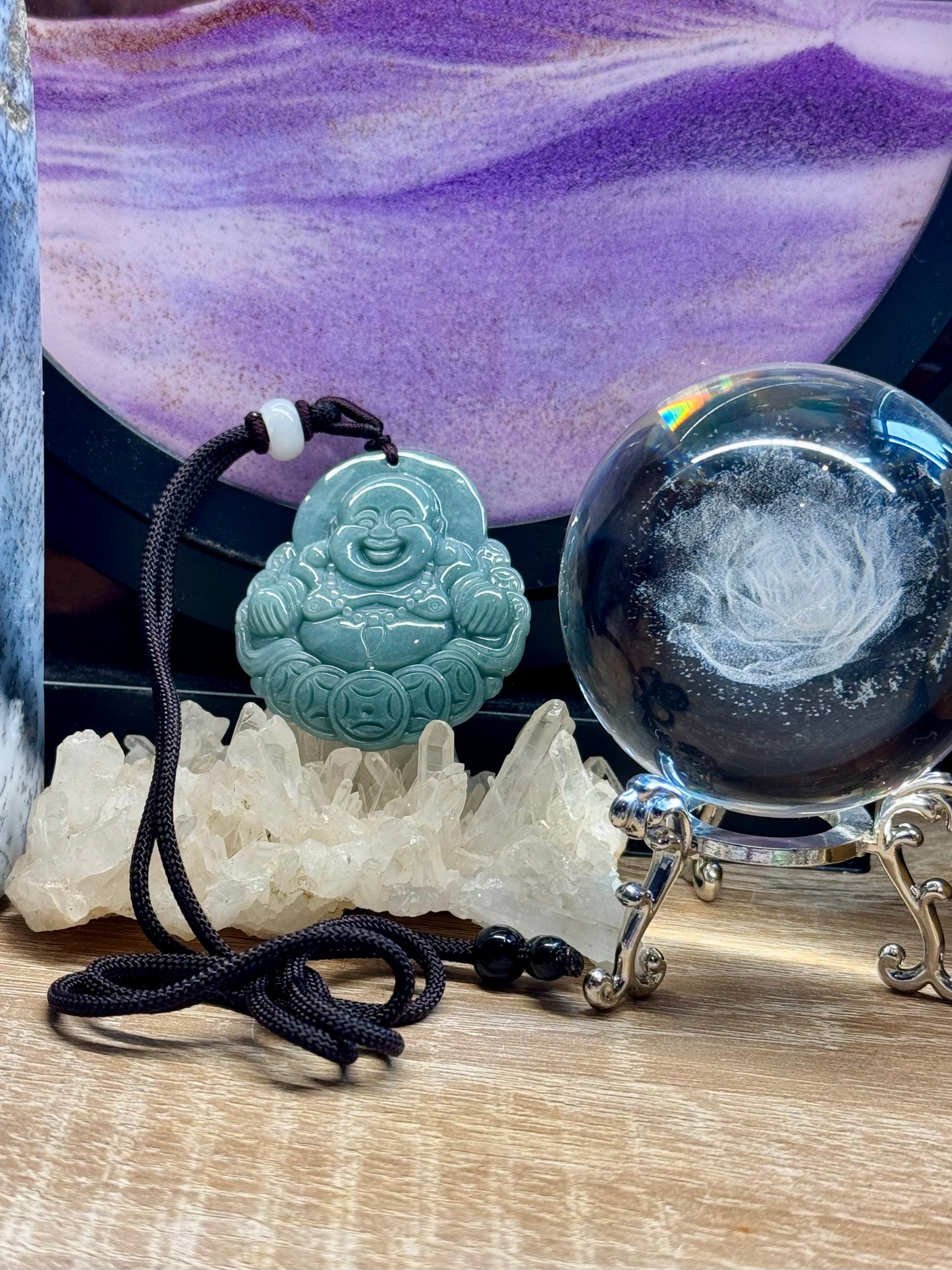 Collier de Jade Bouddha Rieur