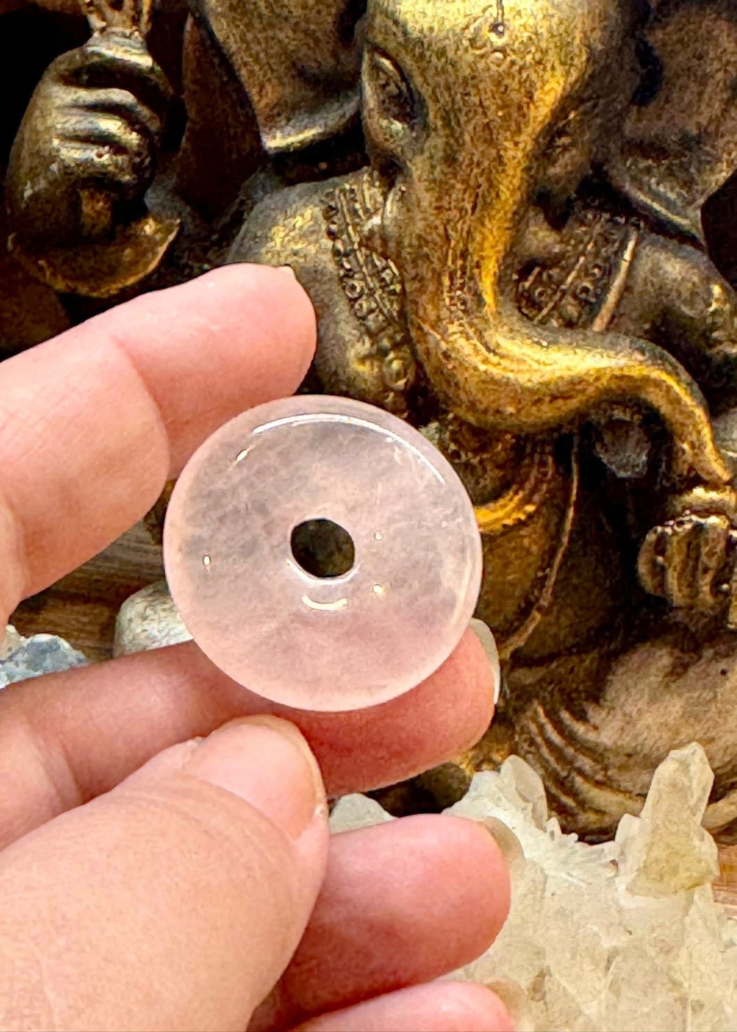 Donut de quartz rose