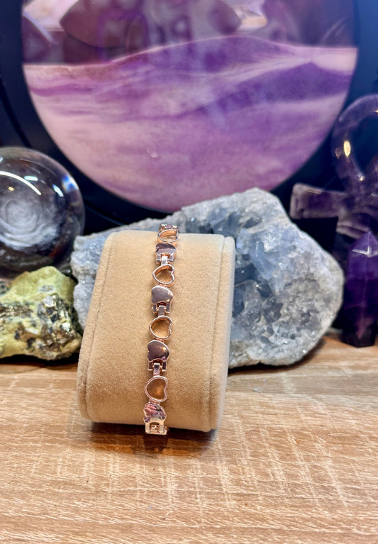 Bracelet magnétique avec aimants - cœurs
