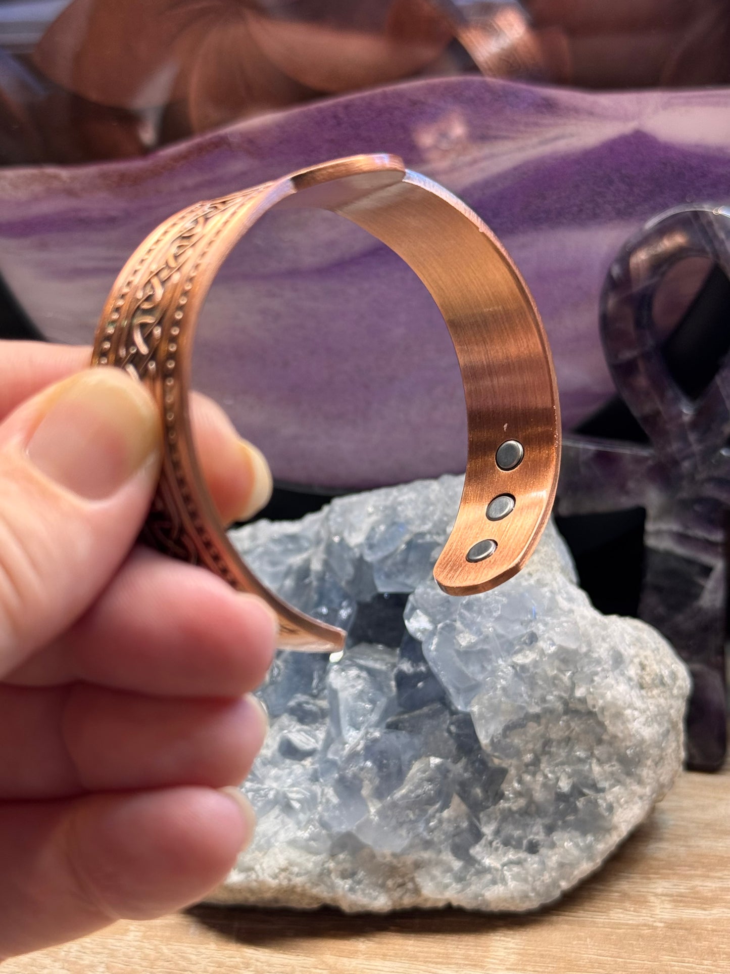 Bracelet magnétique en cuivre arbre de vie
