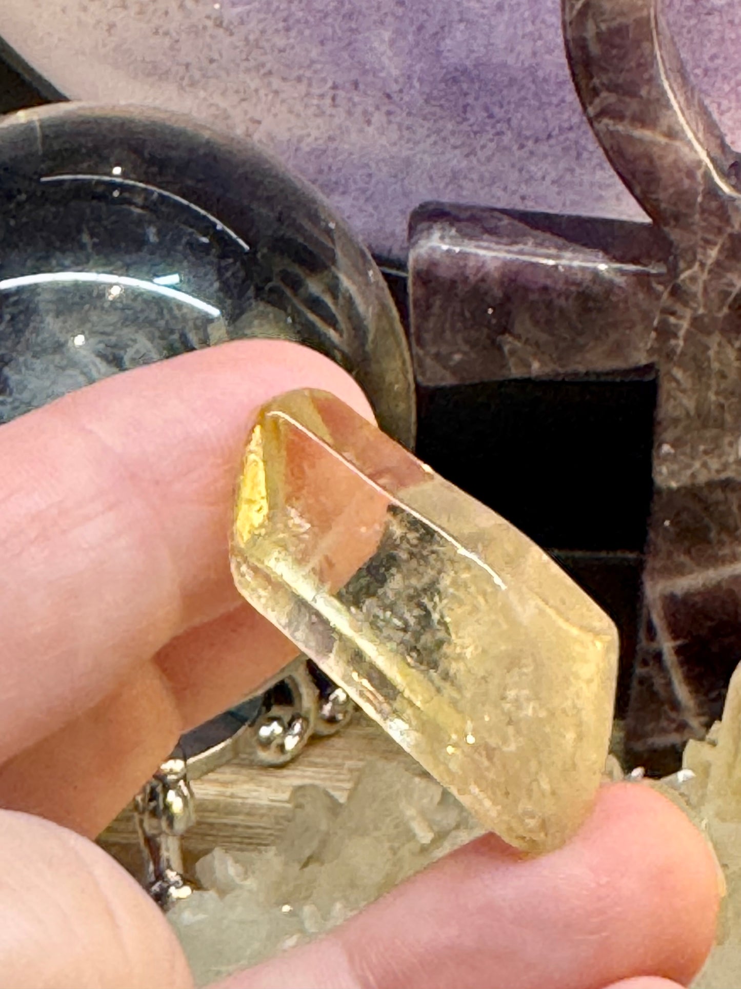 Pointes de citrine naturelles polies