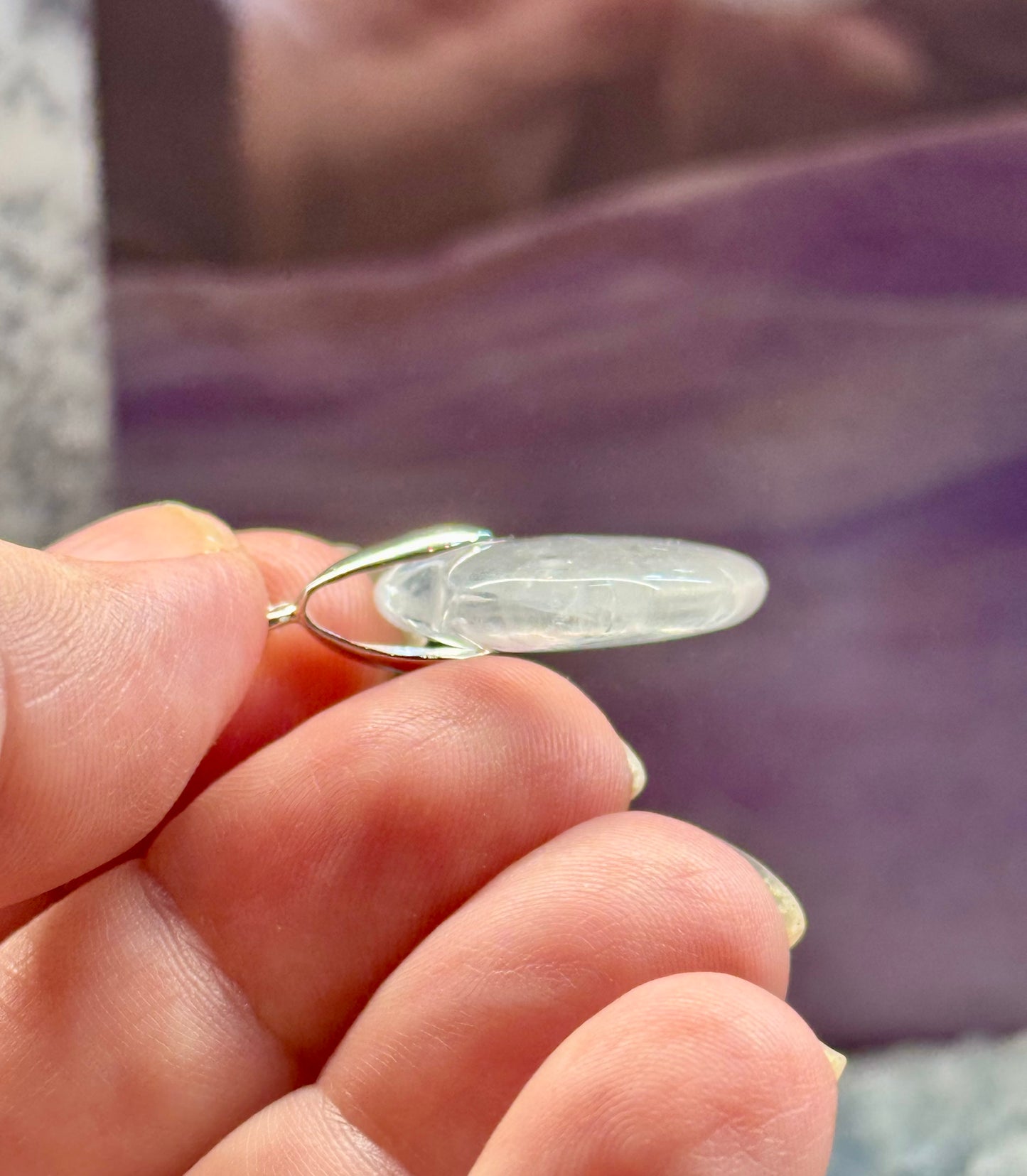 Pendentif Cœur en Quartz Cristal