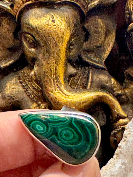 Bague malachite en argent 925