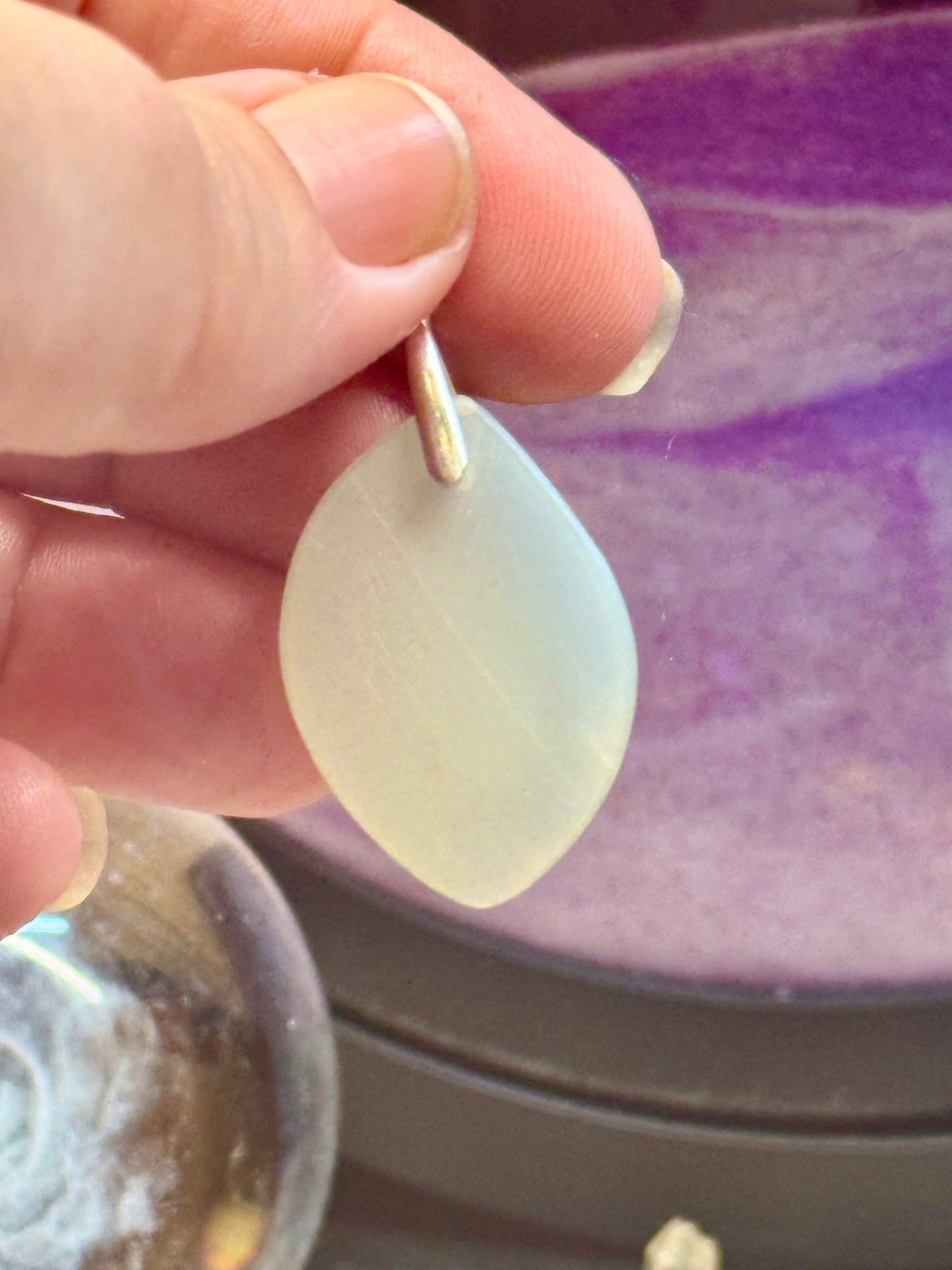 Pendentif de Pierre de lune nacrée