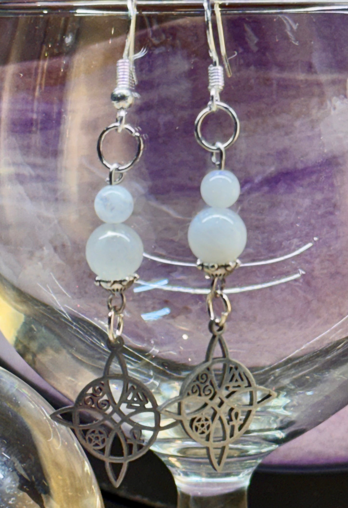 Boucles d’oreilles Noeud de Sorcière et Péristérite