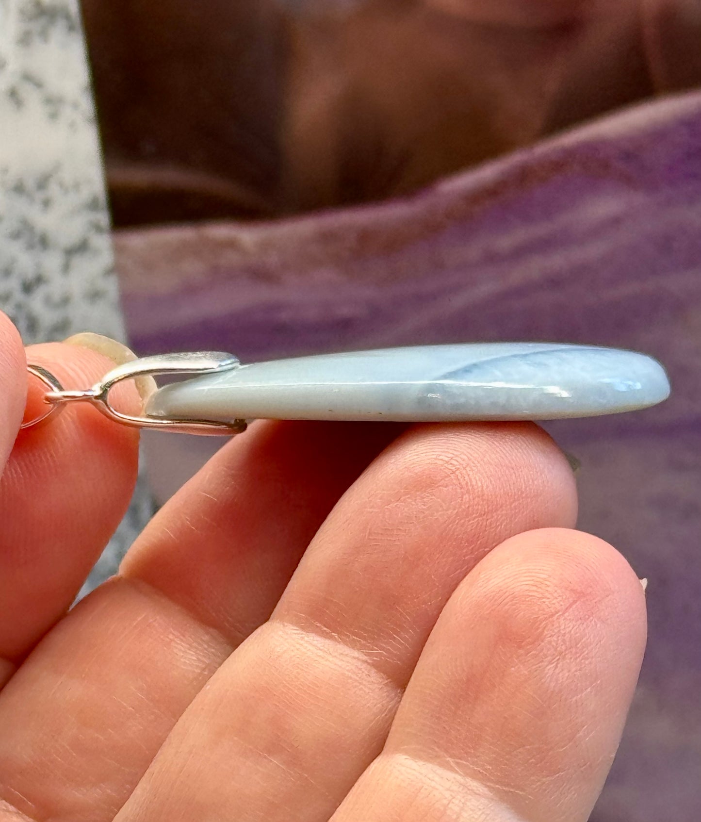 Pendentif d’Opale Bleue